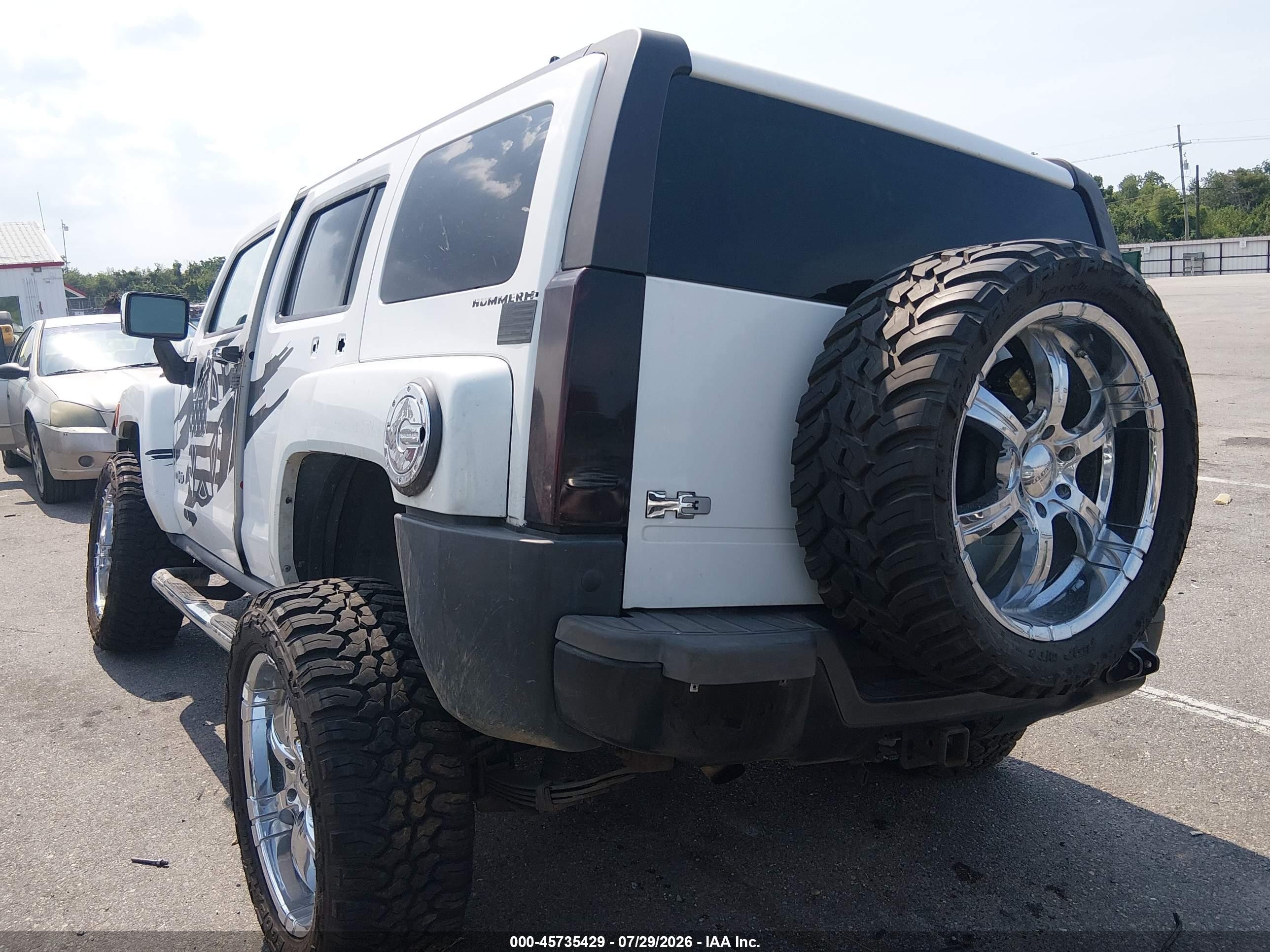 2006 Hummer H3 Suv   White vin: 5GTDN136468180918