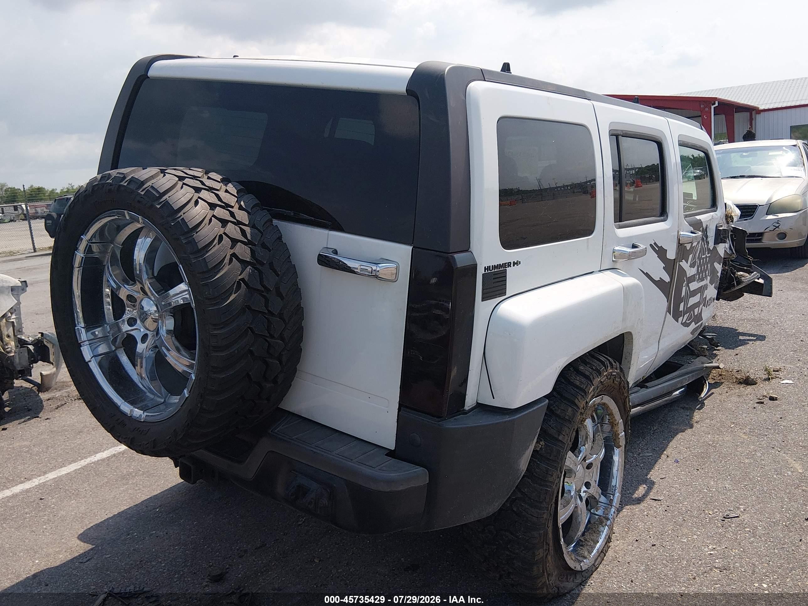 2006 Hummer H3 Suv   White vin: 5GTDN136468180918