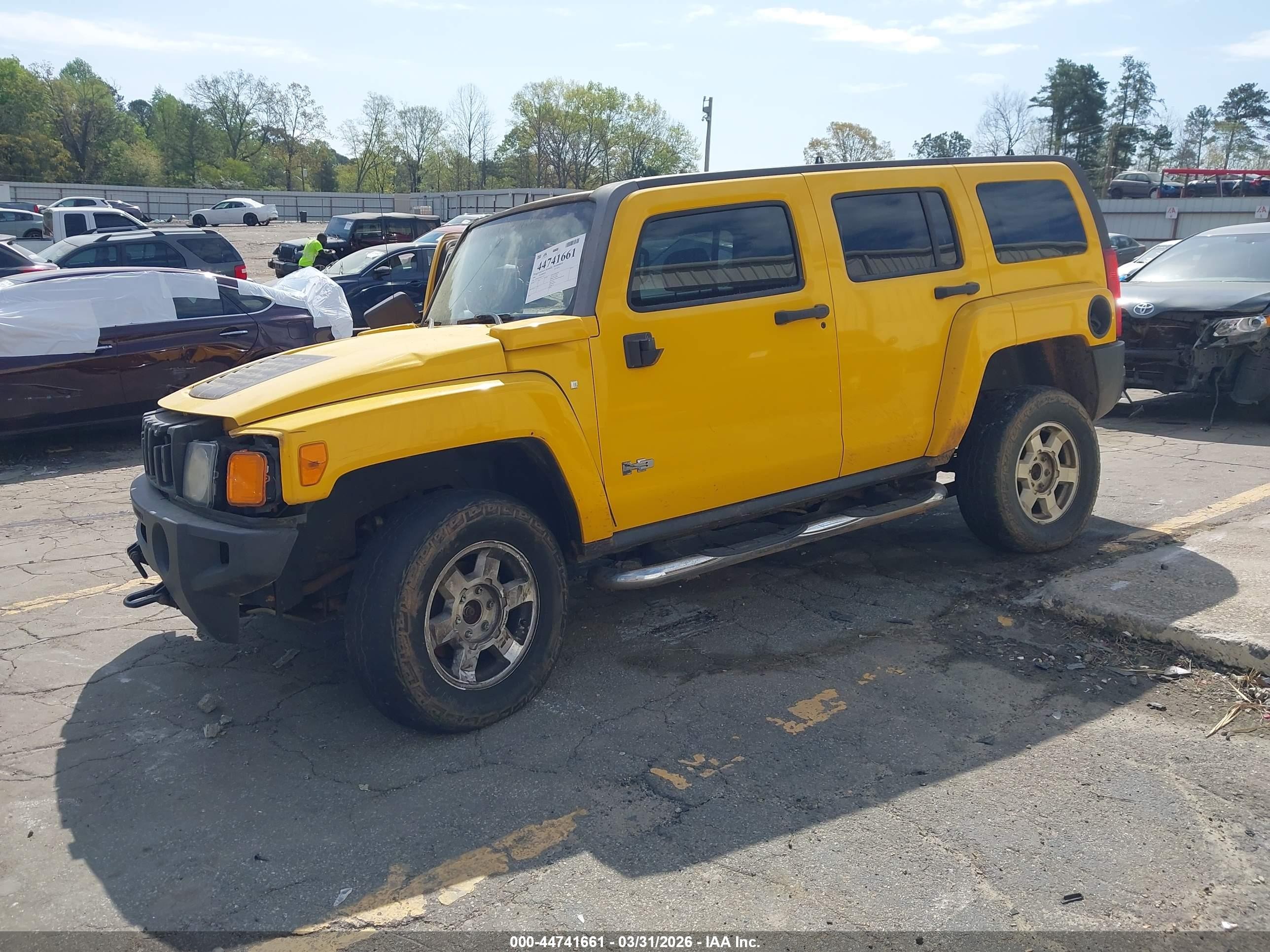 2006 Hummer H3 Suv   Yellow vin: 5GTDN136468237537