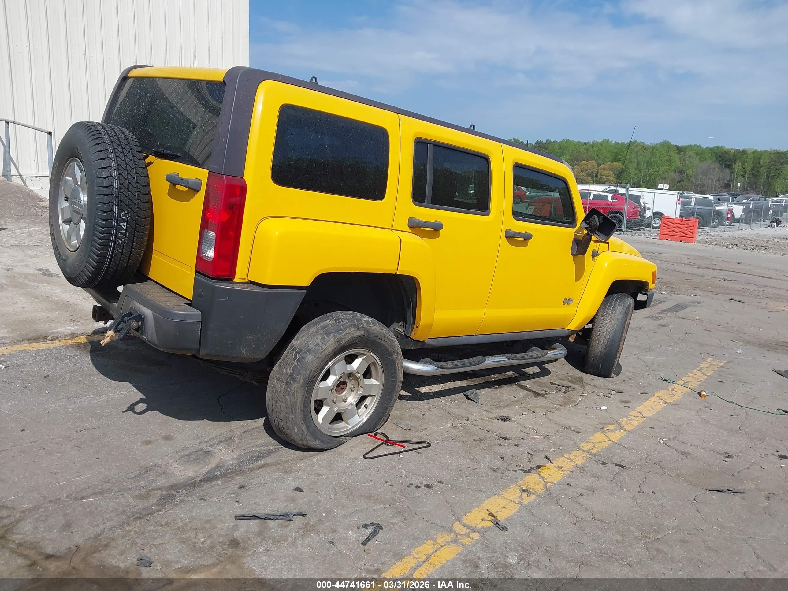 2006 Hummer H3 Suv   Yellow vin: 5GTDN136468237537