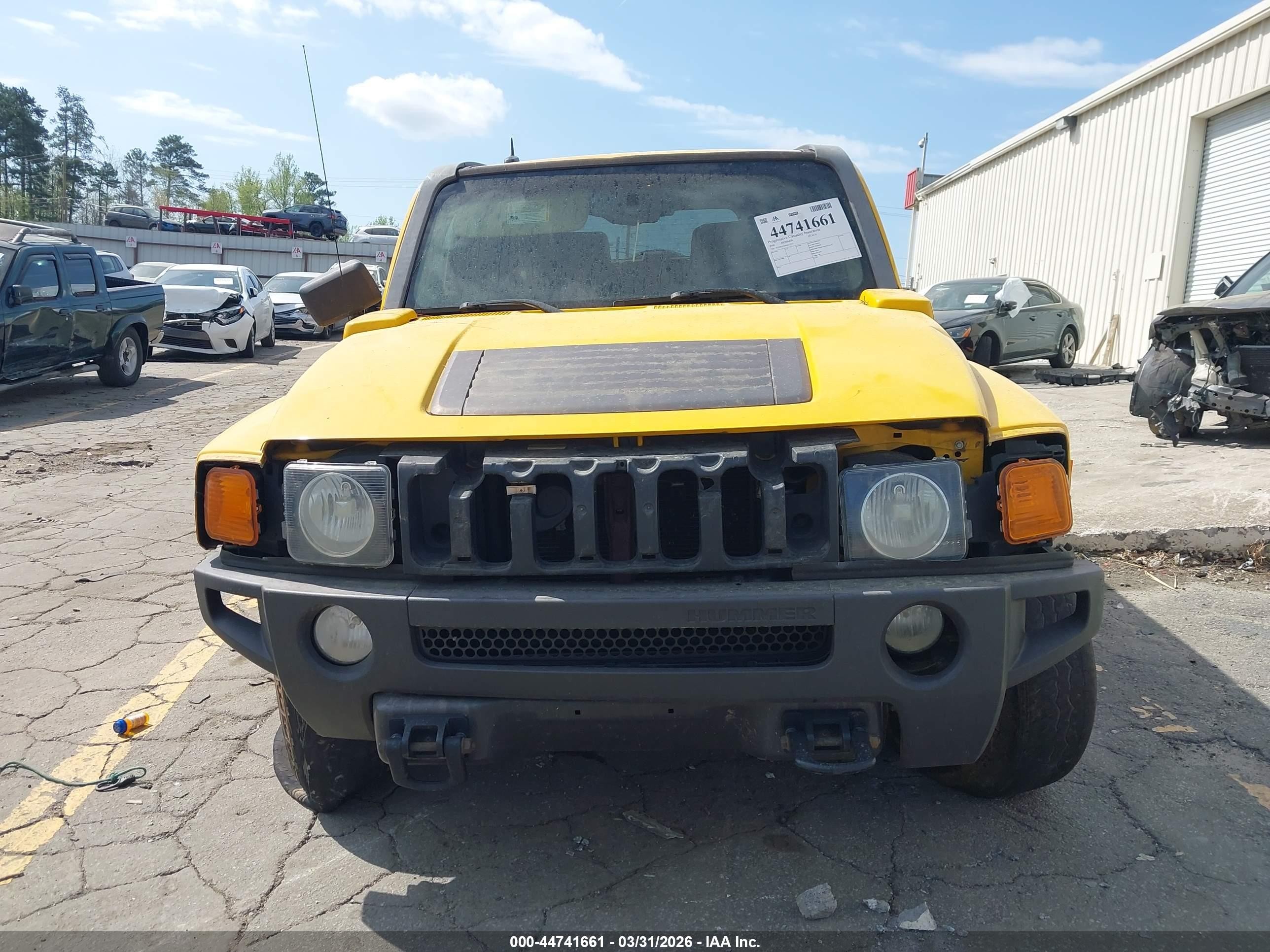 2006 Hummer H3 Suv   Yellow vin: 5GTDN136468237537