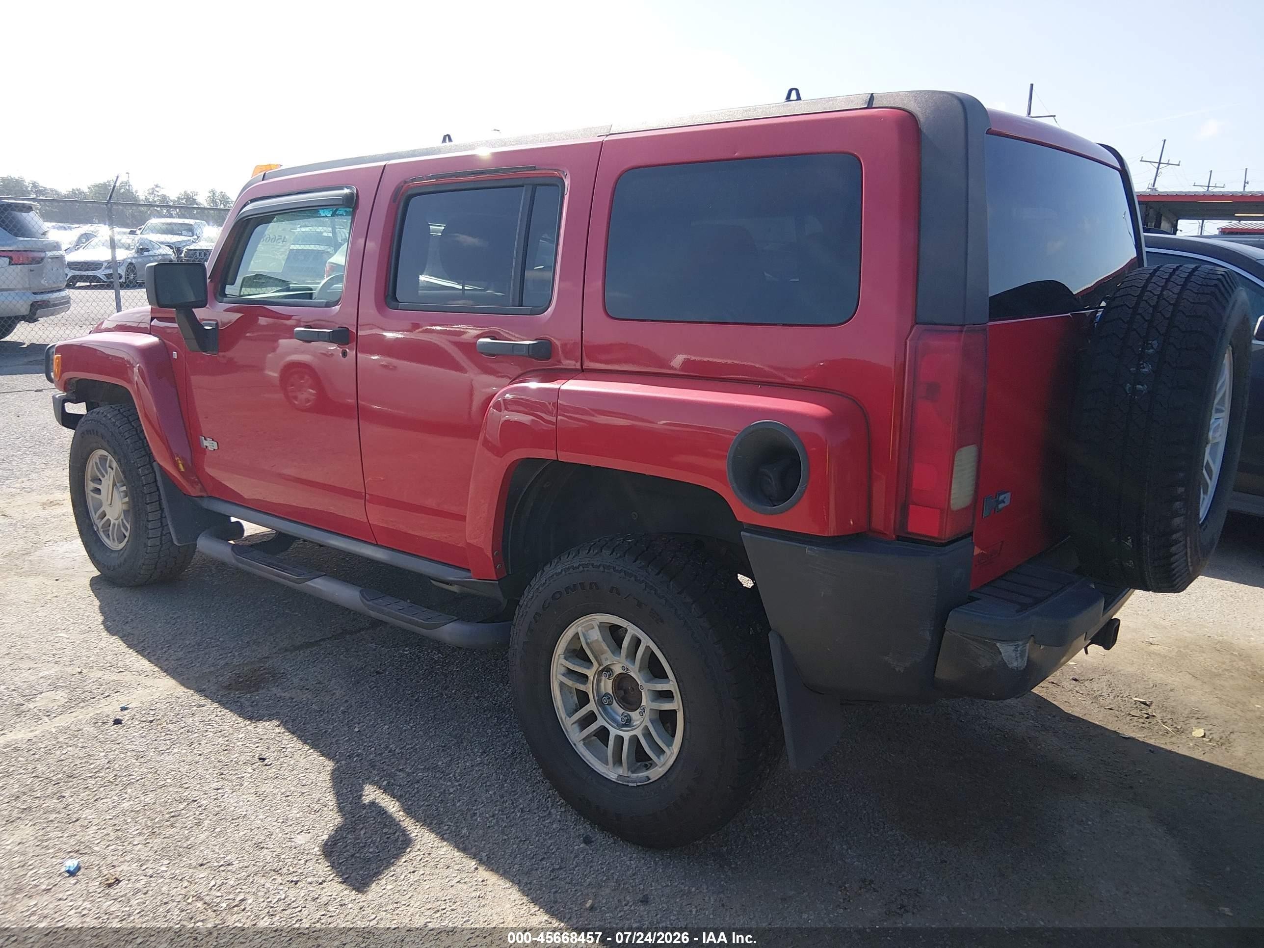 2006 Hummer H3 Suv   Красный vin: 5GTDN136468242477