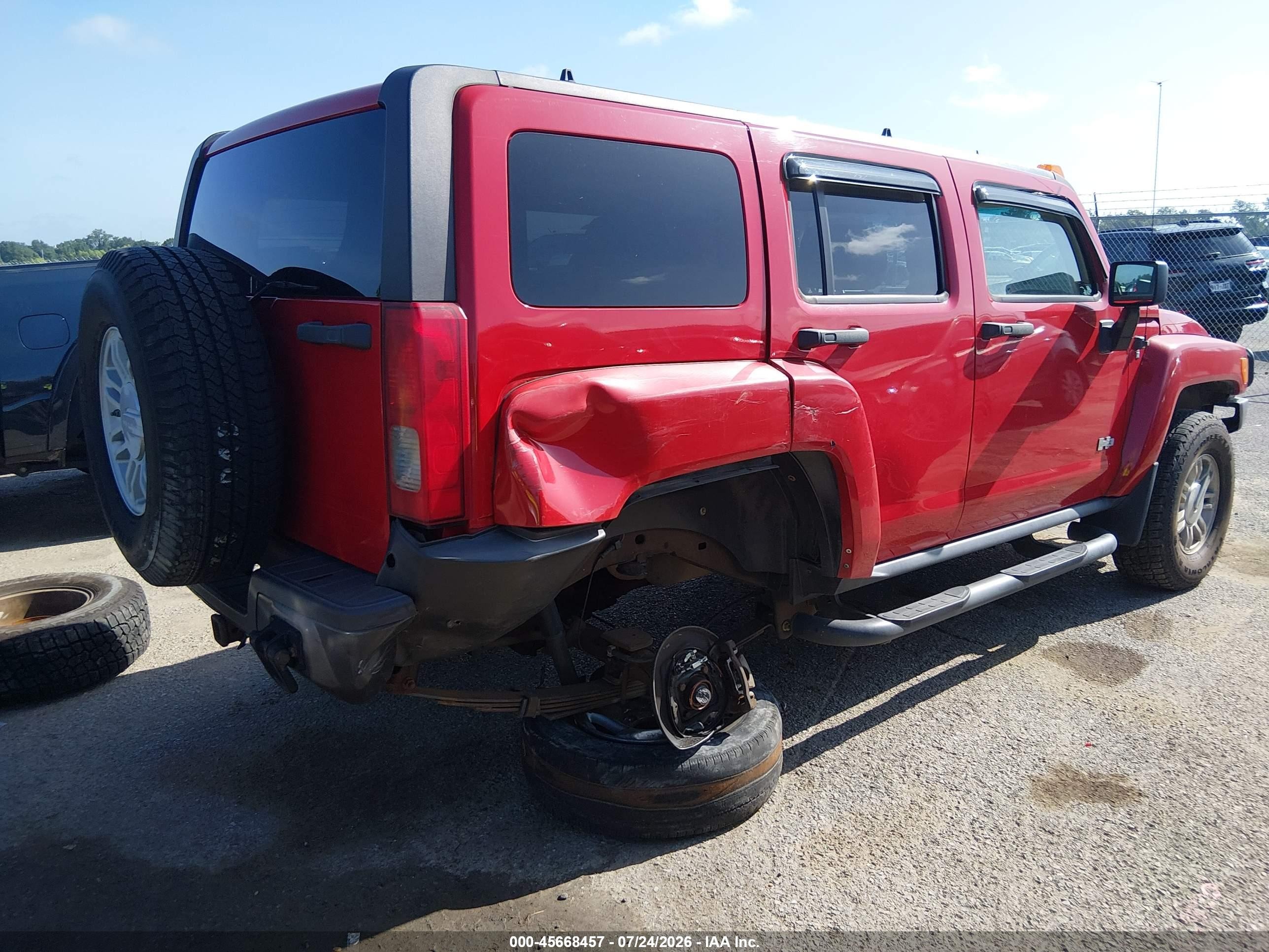 2006 Hummer H3 Suv   Красный vin: 5GTDN136468242477