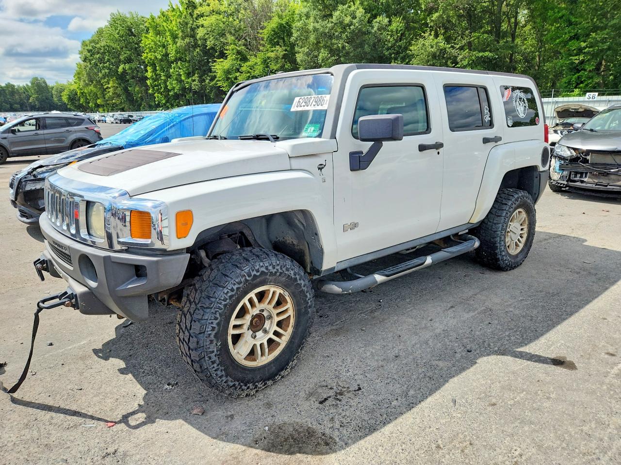 2006 Hummer H3 White vin: 5GTDN136468298631