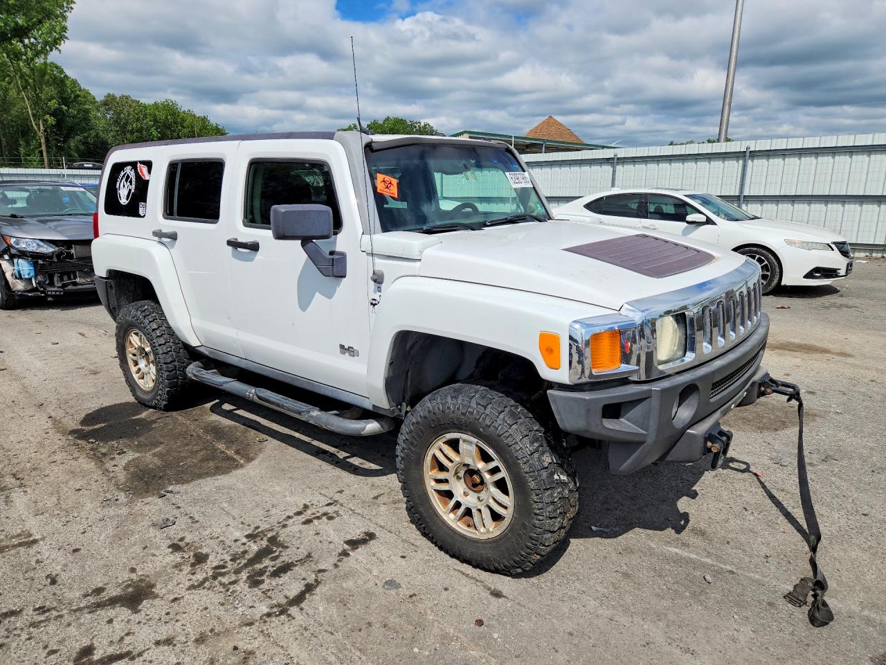 2006 Hummer H3 White vin: 5GTDN136468298631