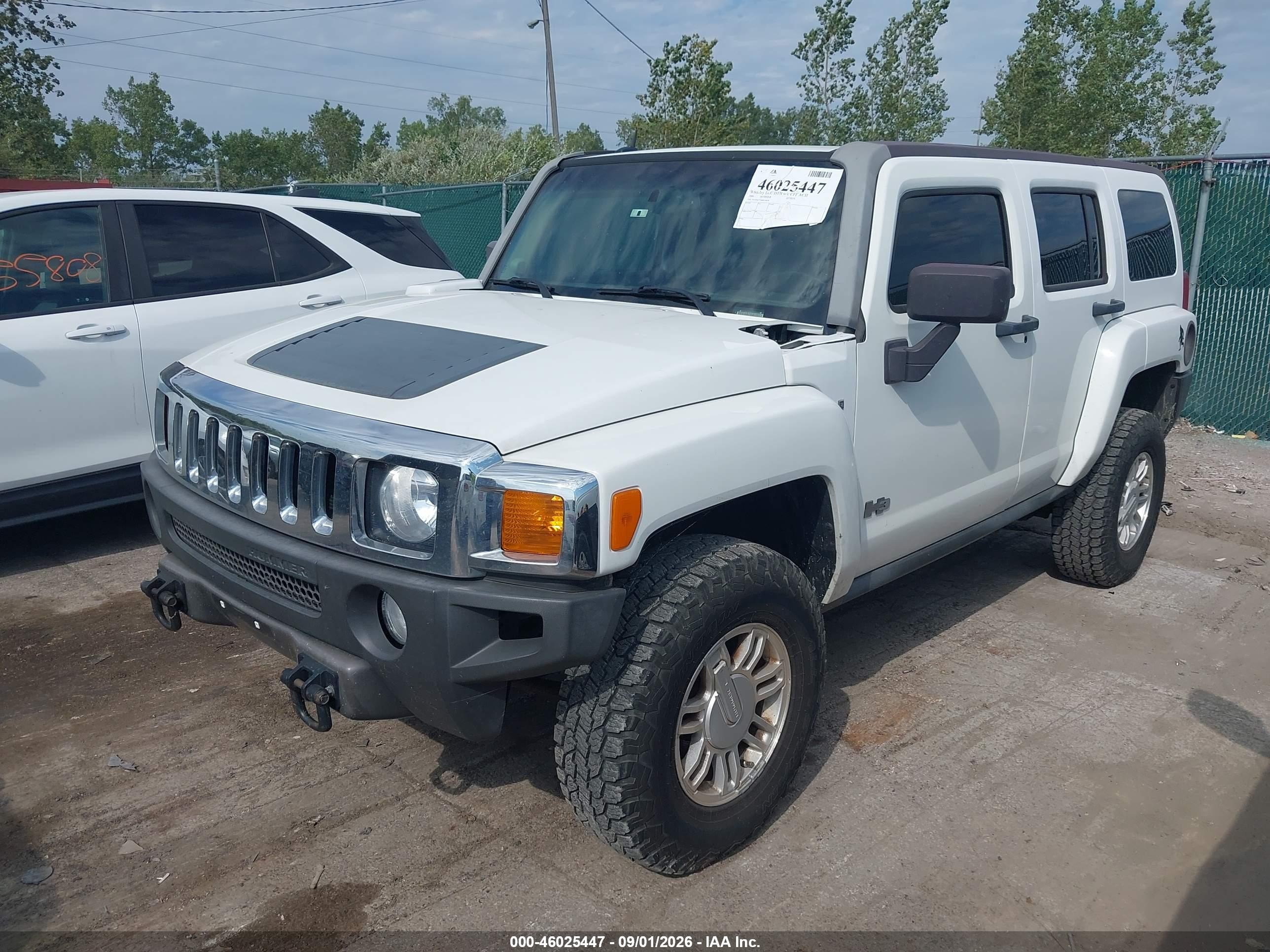 2006 Hummer H3 Suv   White vin: 5GTDN136468324659