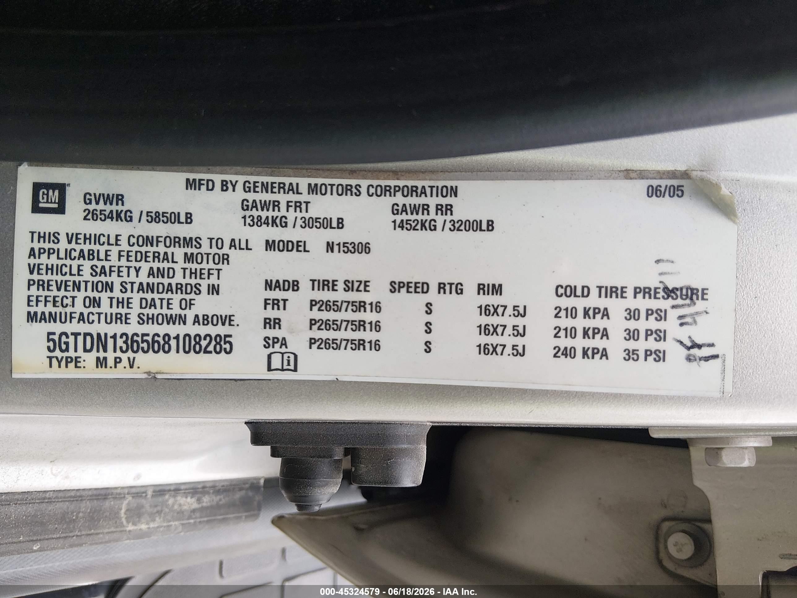 2006 Hummer H3 Suv   Tan vin: 5GTDN136568108285