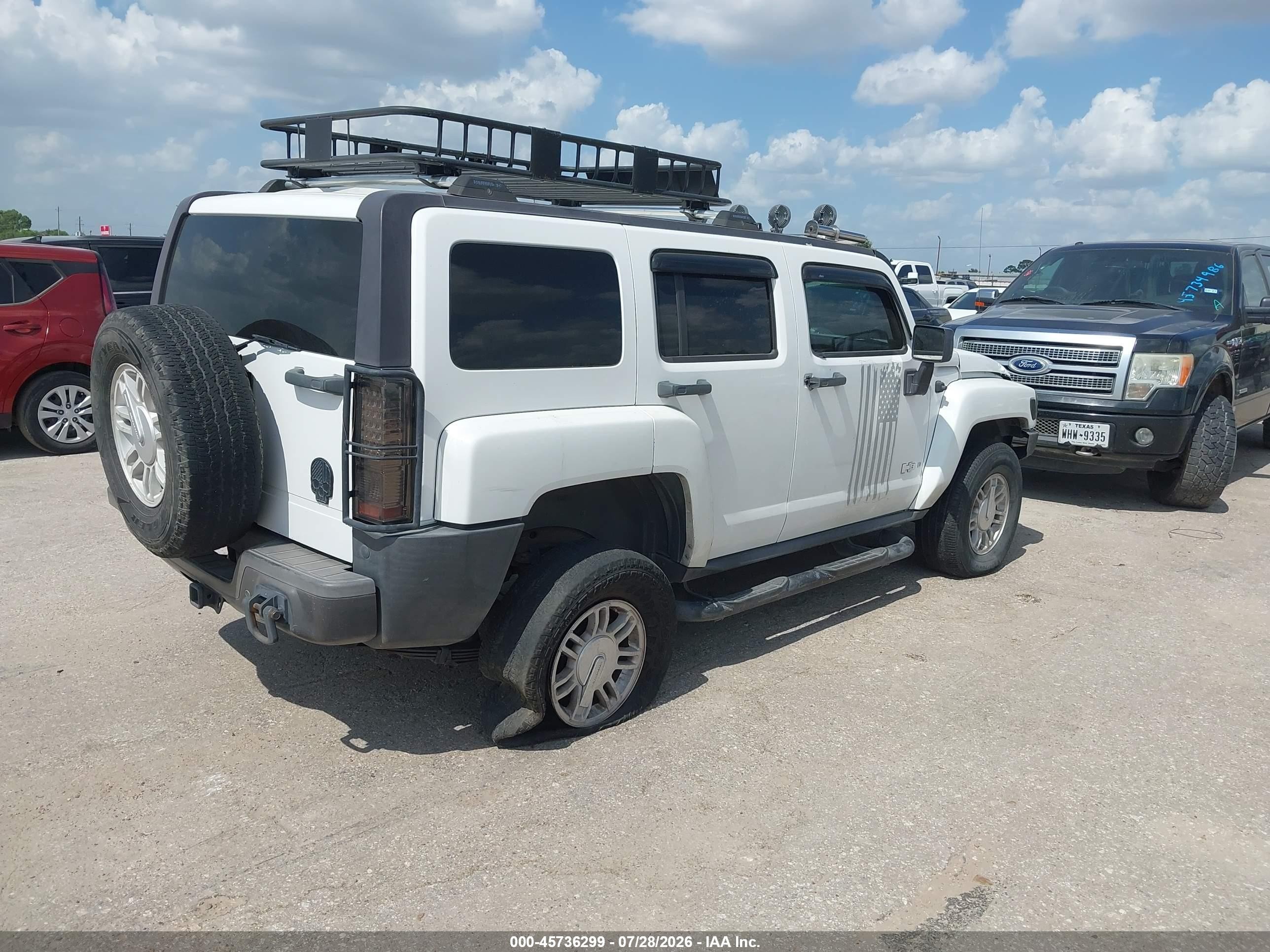 2006 Hummer H3 Suv   White vin: 5GTDN136568153937