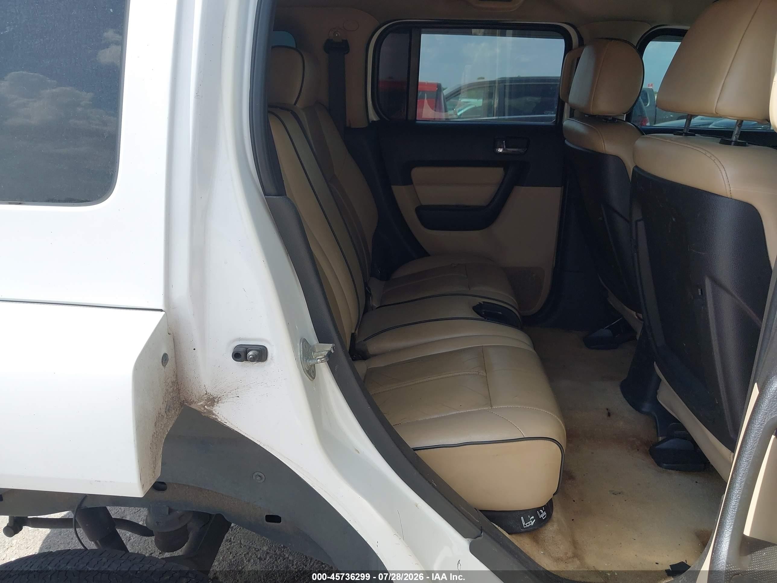 2006 Hummer H3 Suv   White vin: 5GTDN136568153937