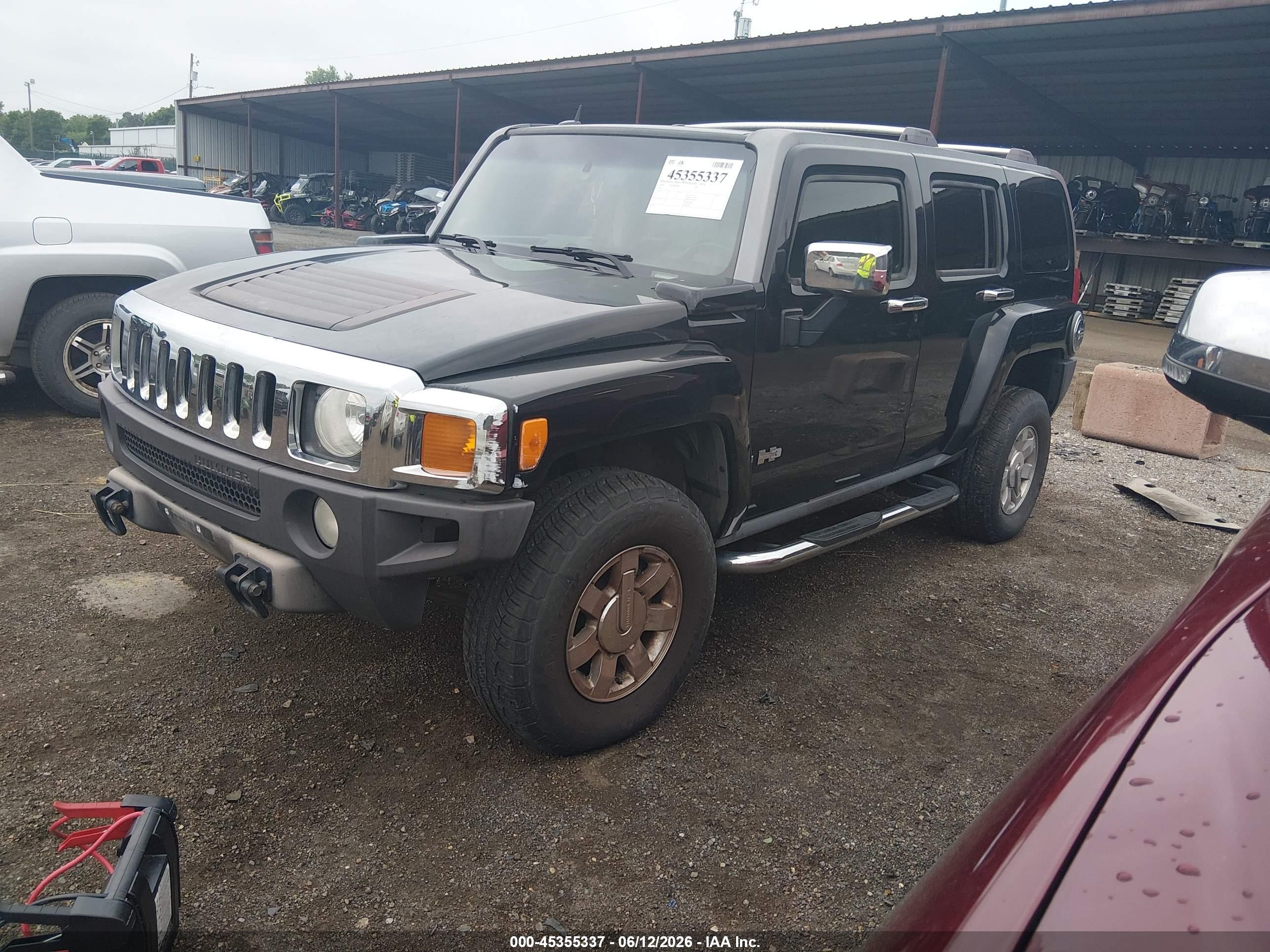 2006 Hummer H3 Suv   Black vin: 5GTDN136568189577