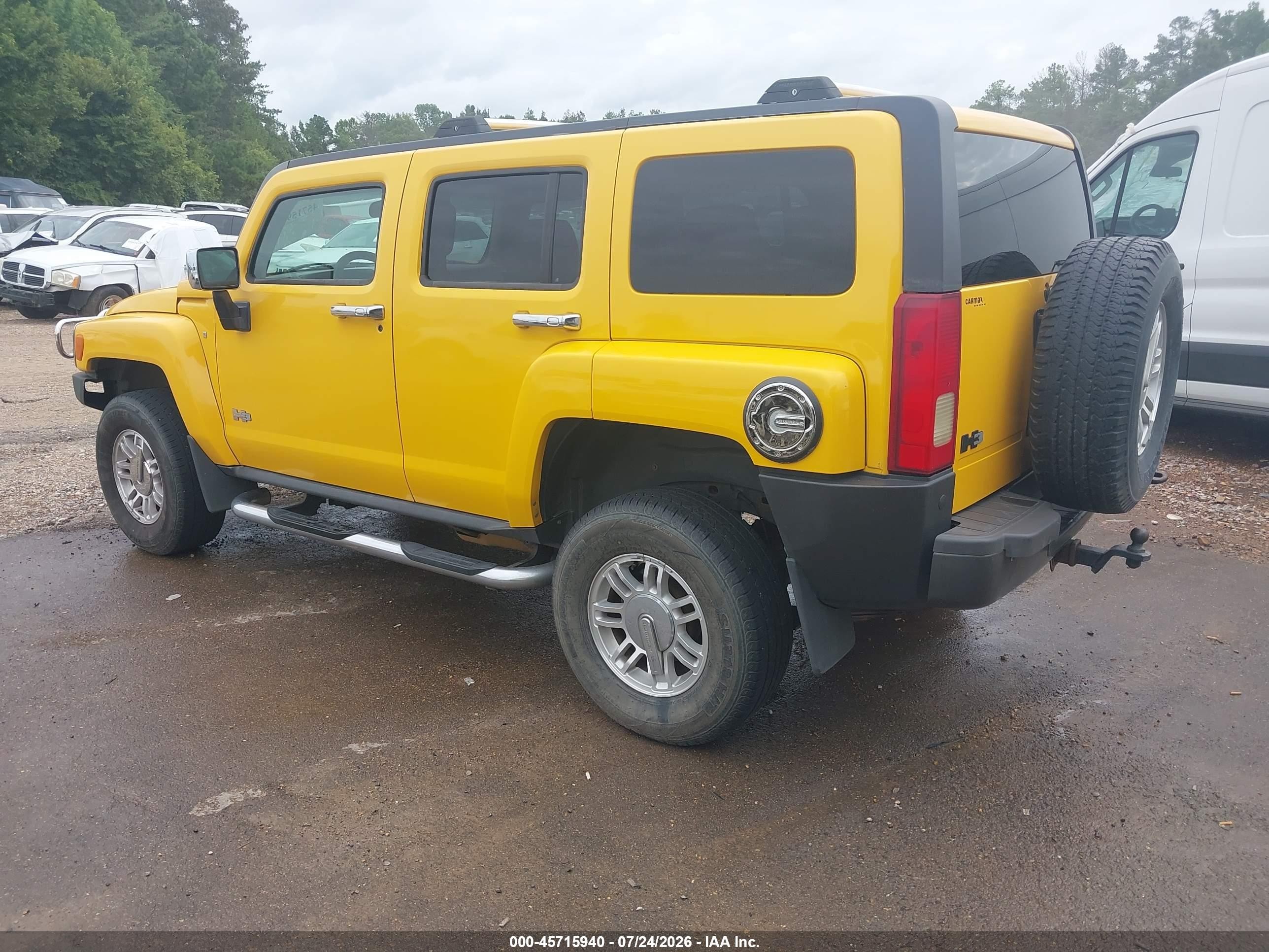2006 Hummer H3 Suv   Yellow vin: 5GTDN136568295009