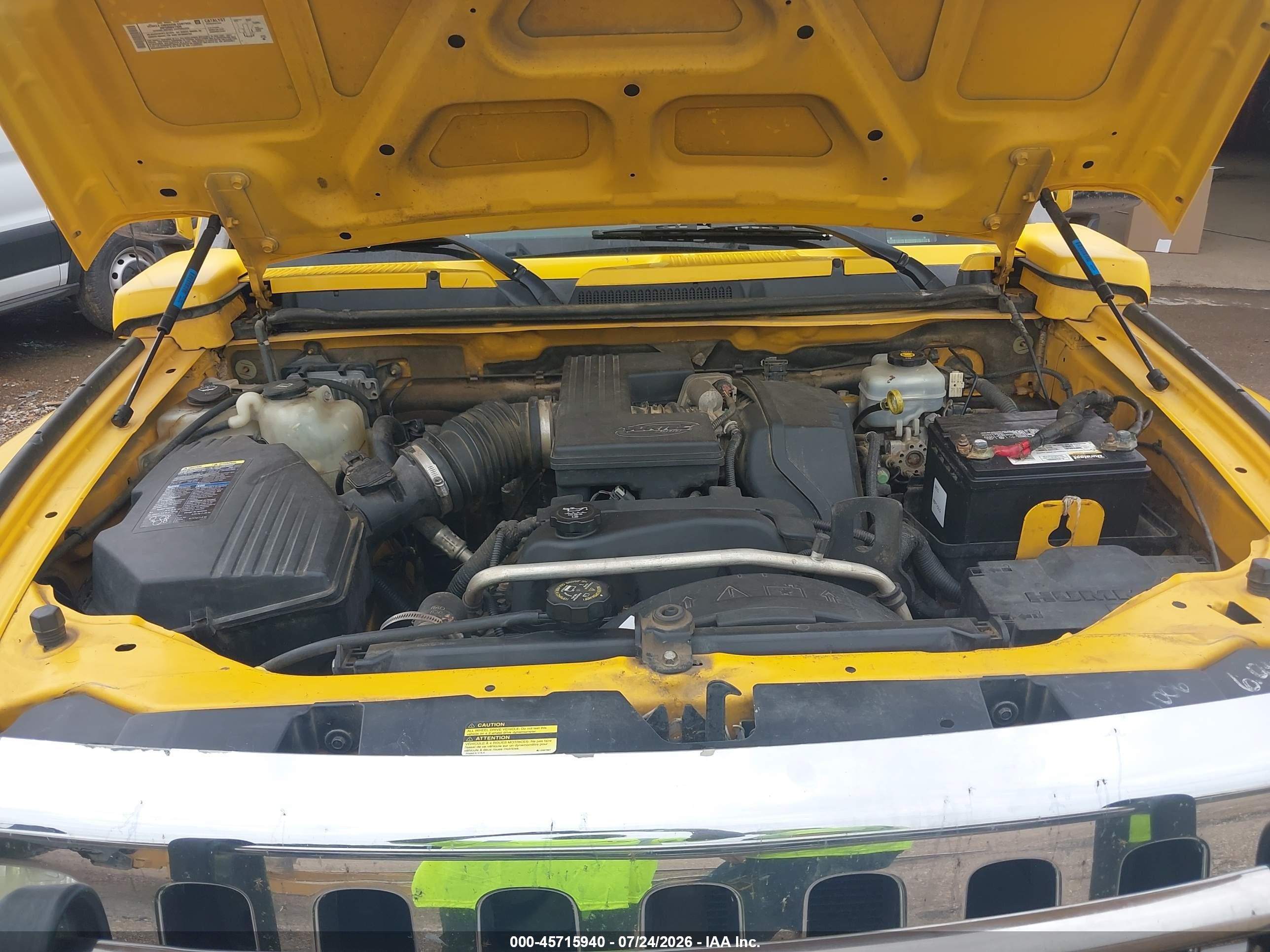 2006 Hummer H3 Suv   Yellow vin: 5GTDN136568295009