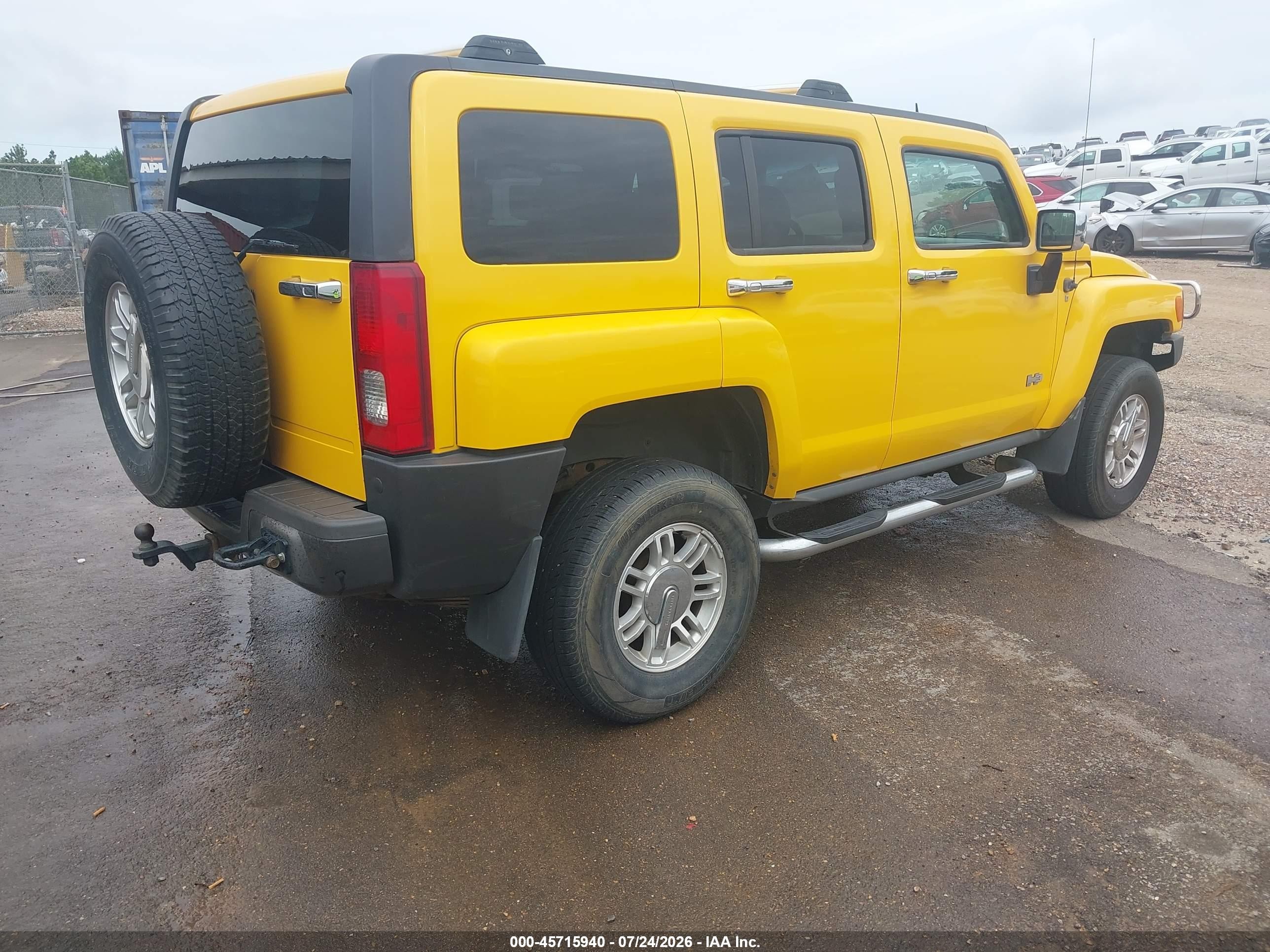 2006 Hummer H3 Suv   Yellow vin: 5GTDN136568295009