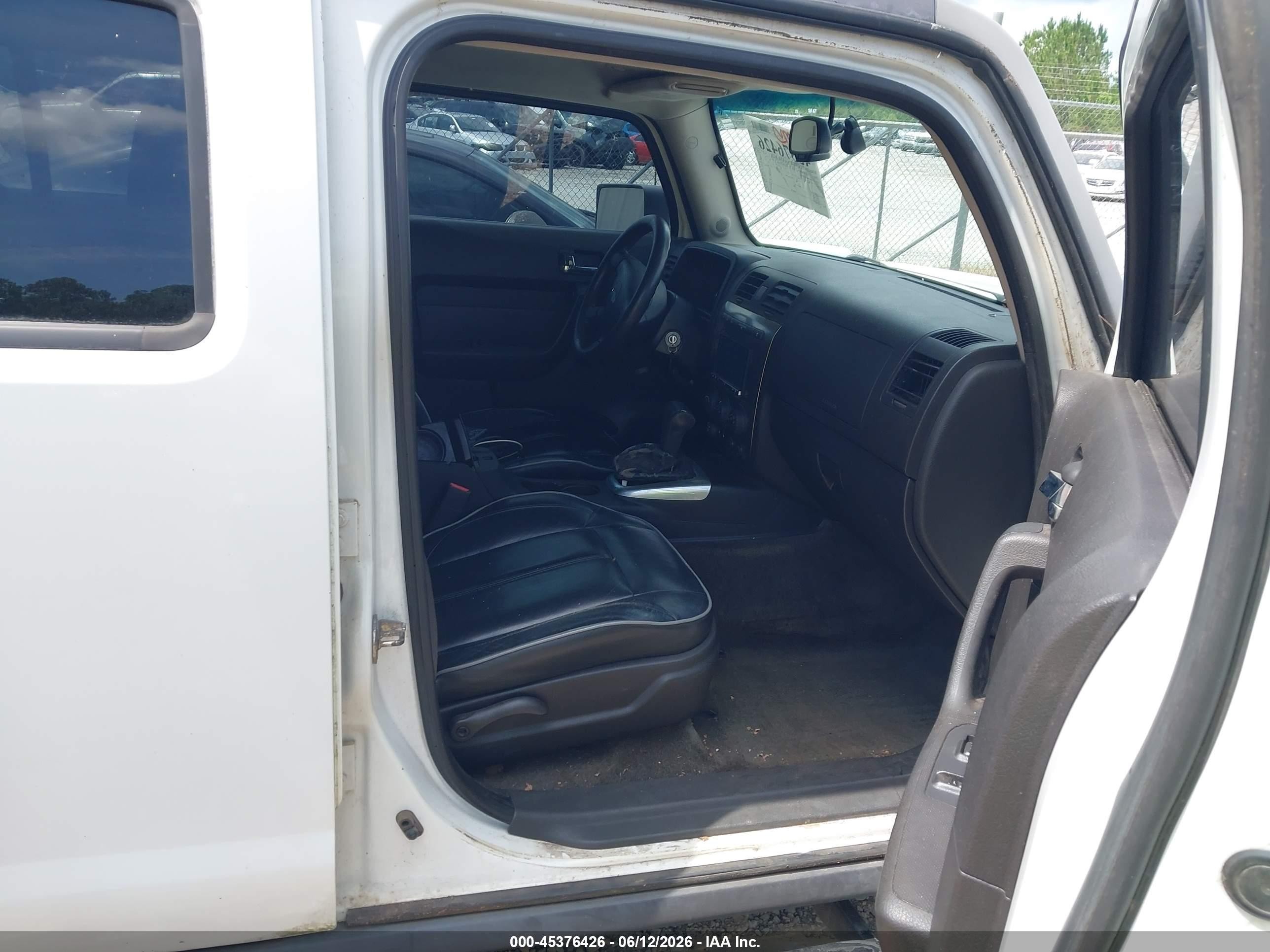 2006 Hummer H3 Suv   White vin: 5GTDN136668196876