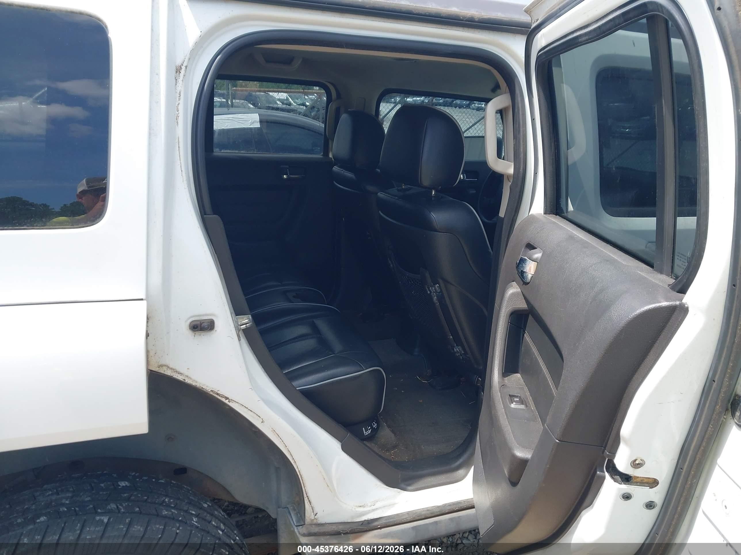 2006 Hummer H3 Suv   White vin: 5GTDN136668196876