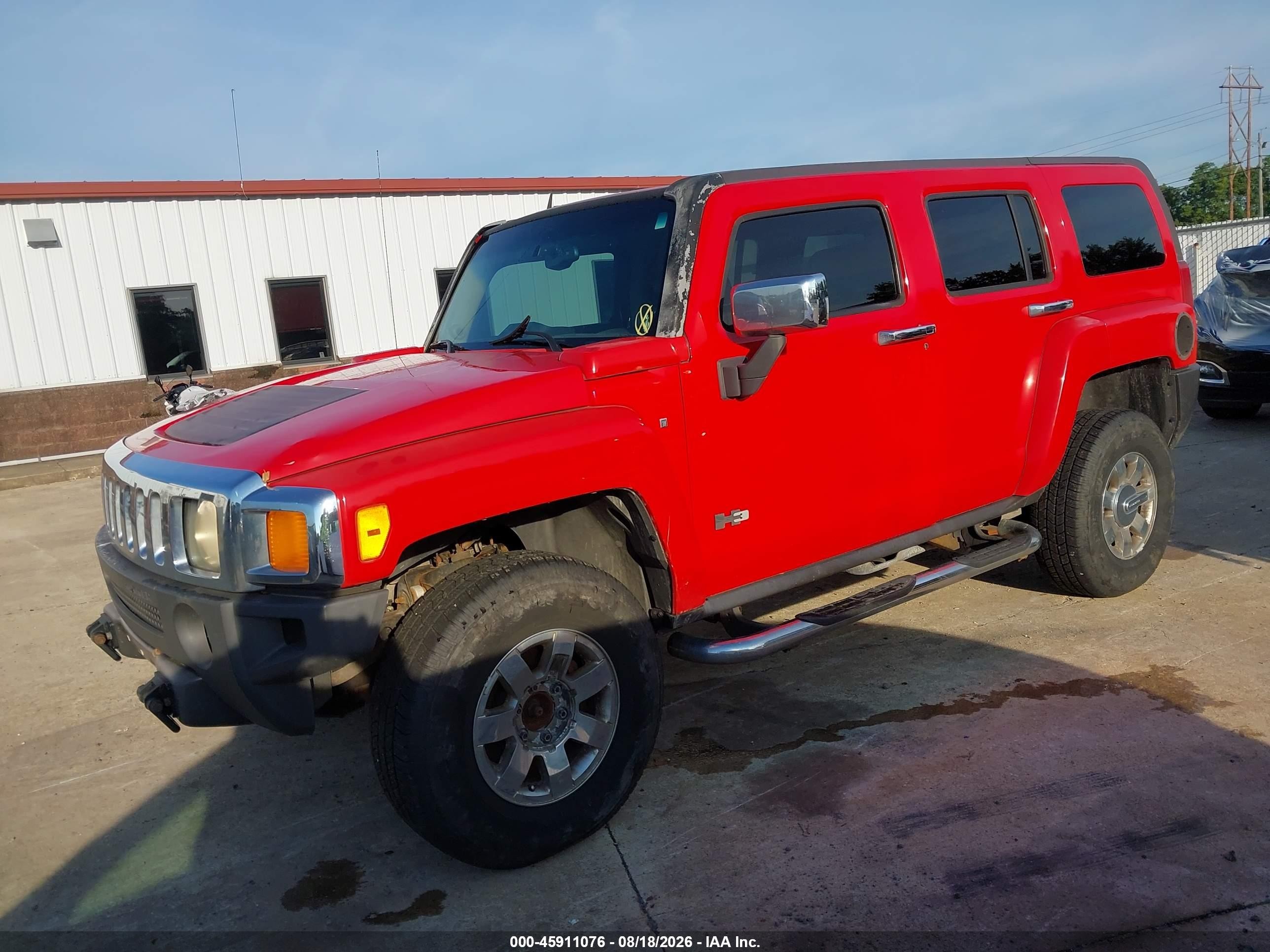 2006 Hummer H3 Suv   Red vin: 5GTDN136668308740