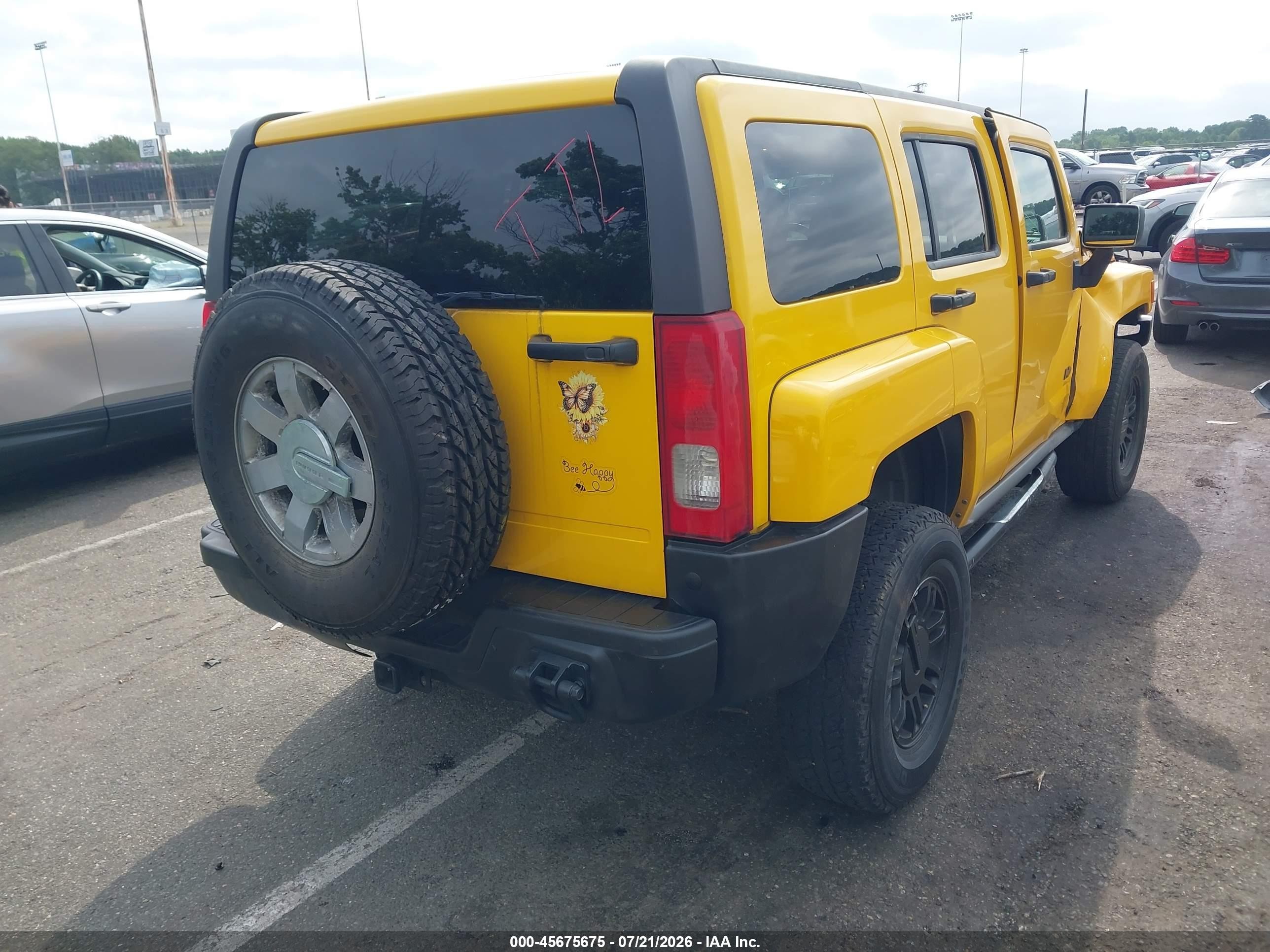 2006 Hummer H3 Suv   Желтый vin: 5GTDN136668314635