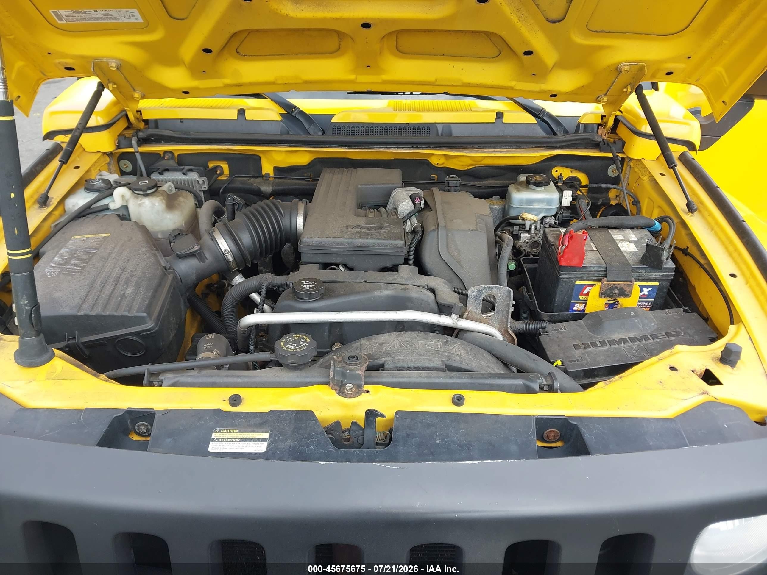 2006 Hummer H3 Suv   Желтый vin: 5GTDN136668314635