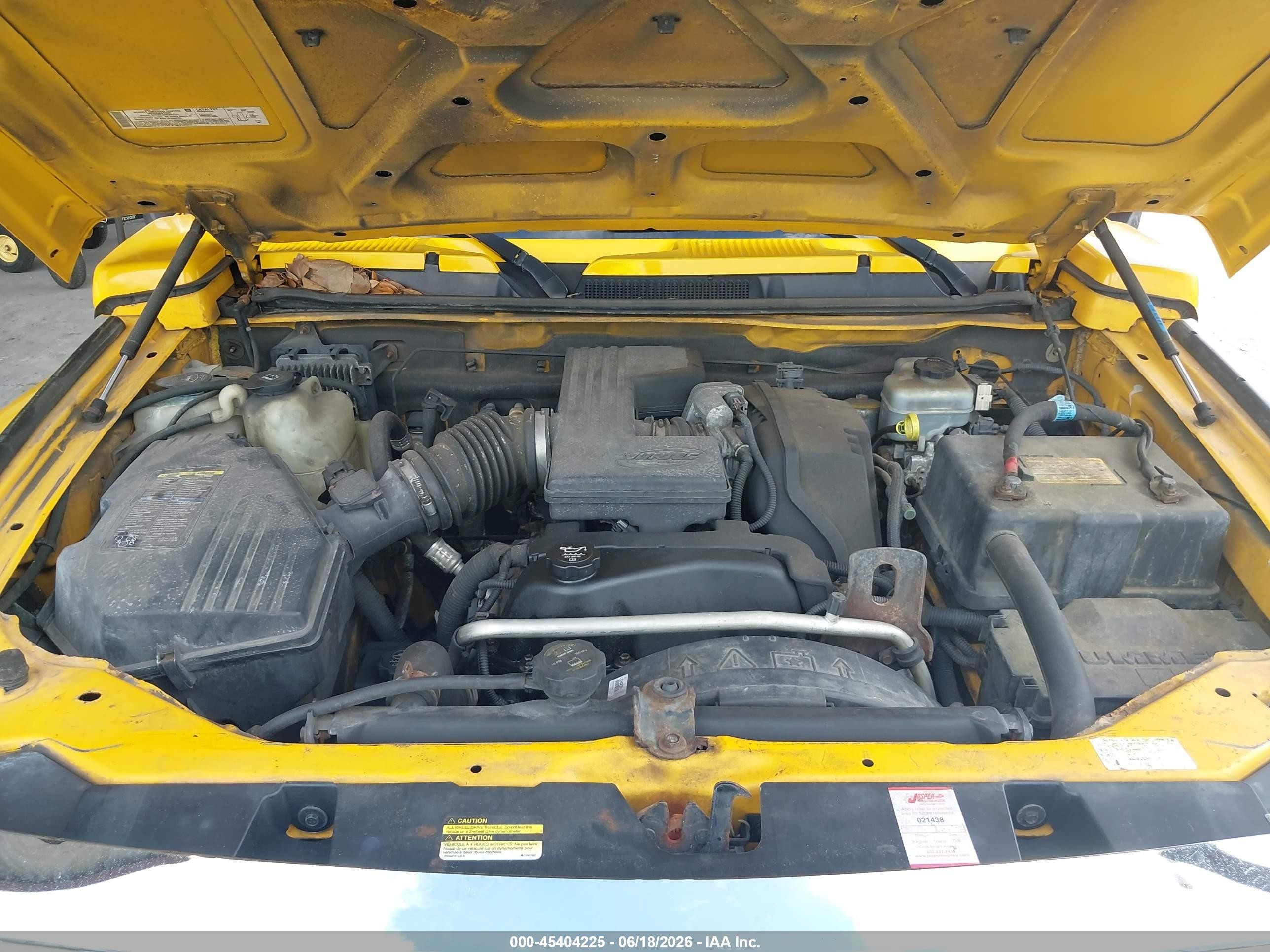 2006 Hummer H3 Suv   Yellow vin: 5GTDN136768157519
