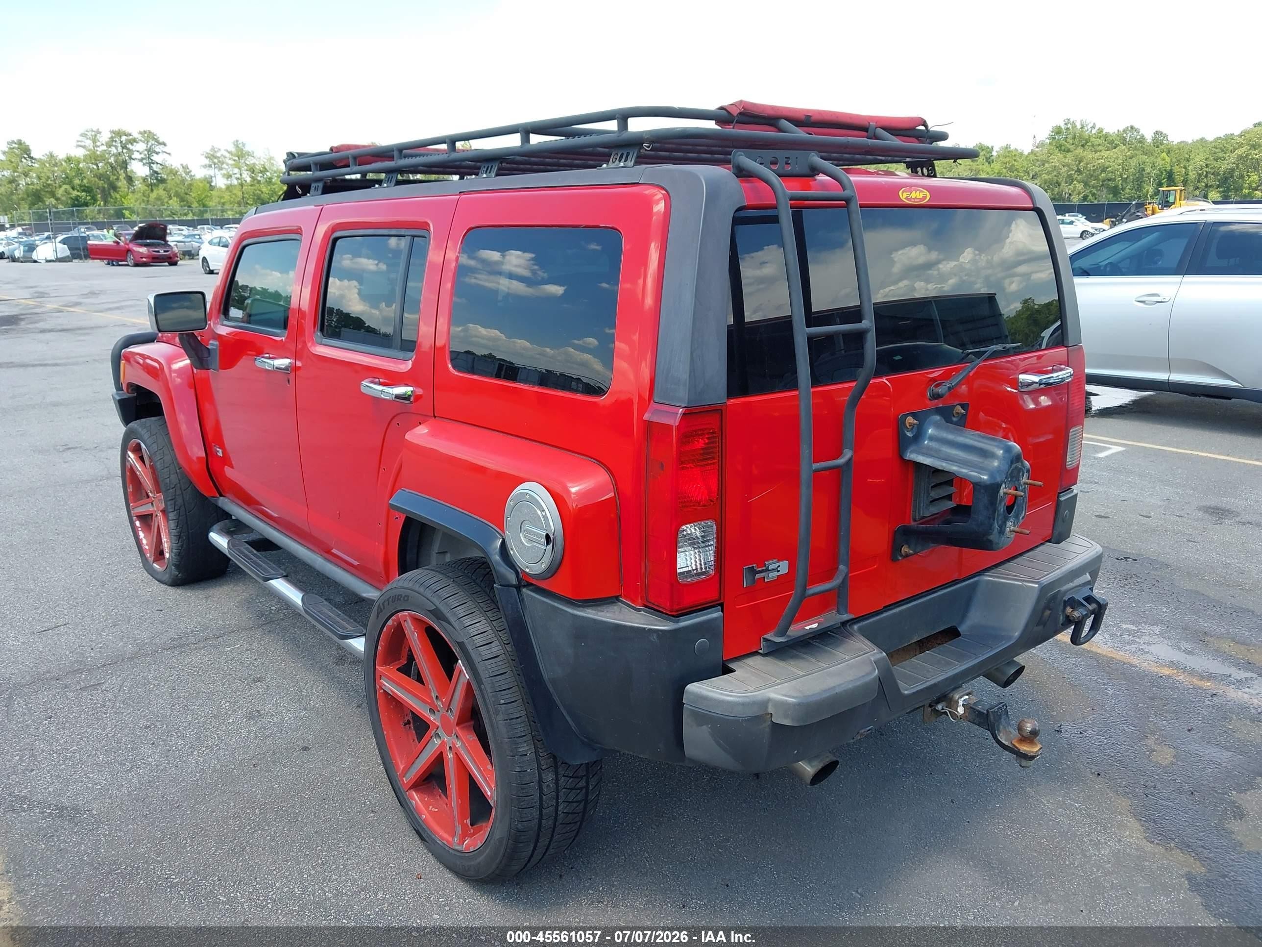 2006 Hummer H3 Suv   Red vin: 5GTDN136768273416