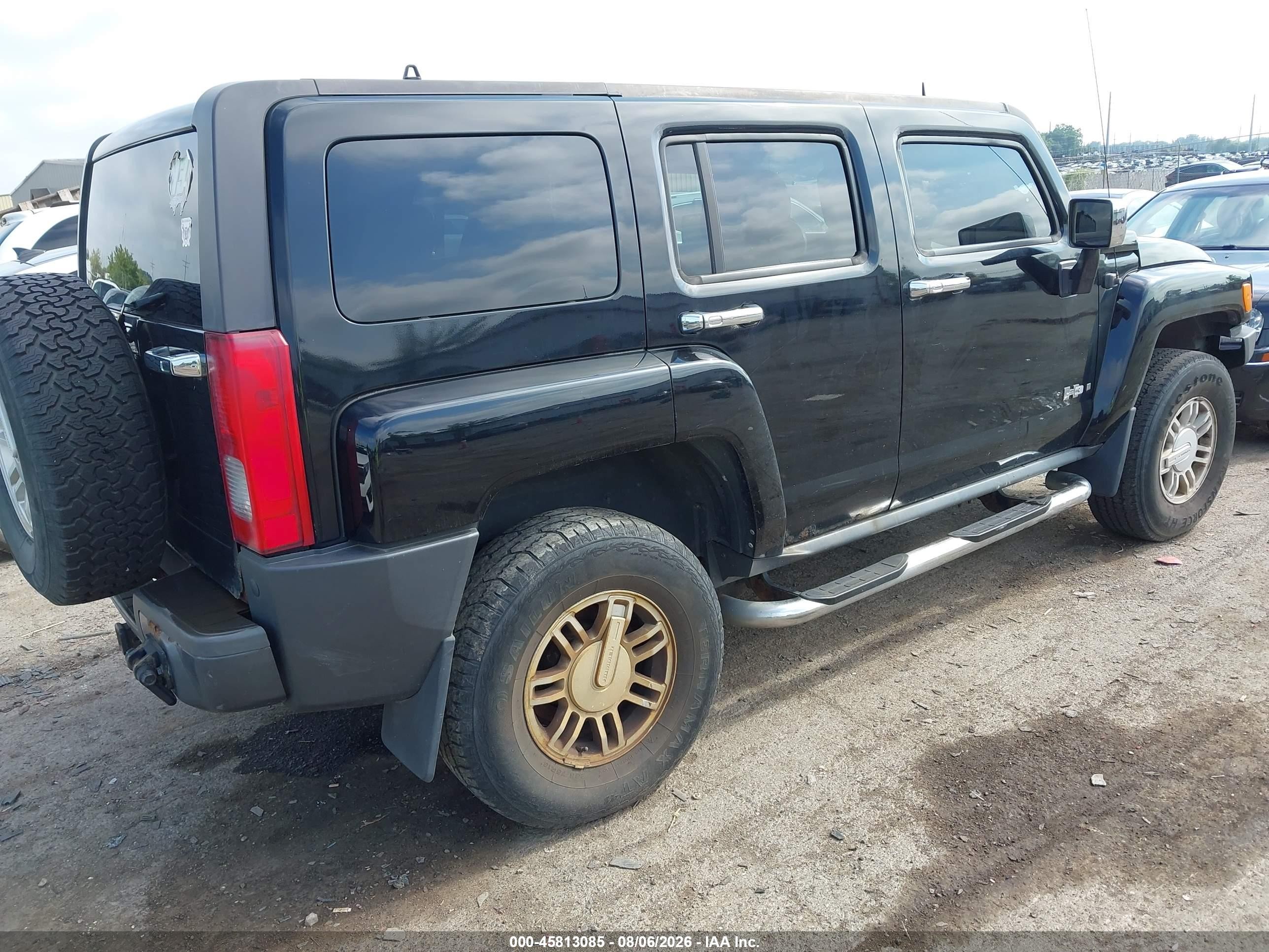 2006 Hummer H3 Suv   Black vin: 5GTDN136868123783