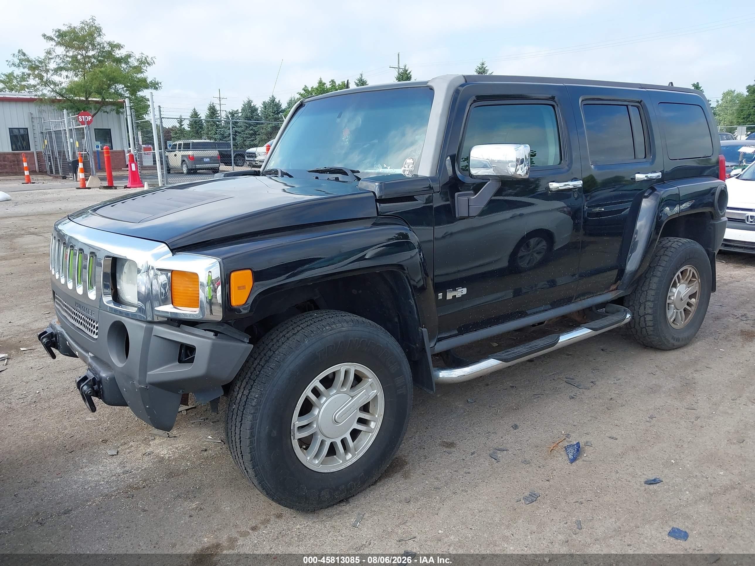 2006 Hummer H3 Suv   Black vin: 5GTDN136868123783