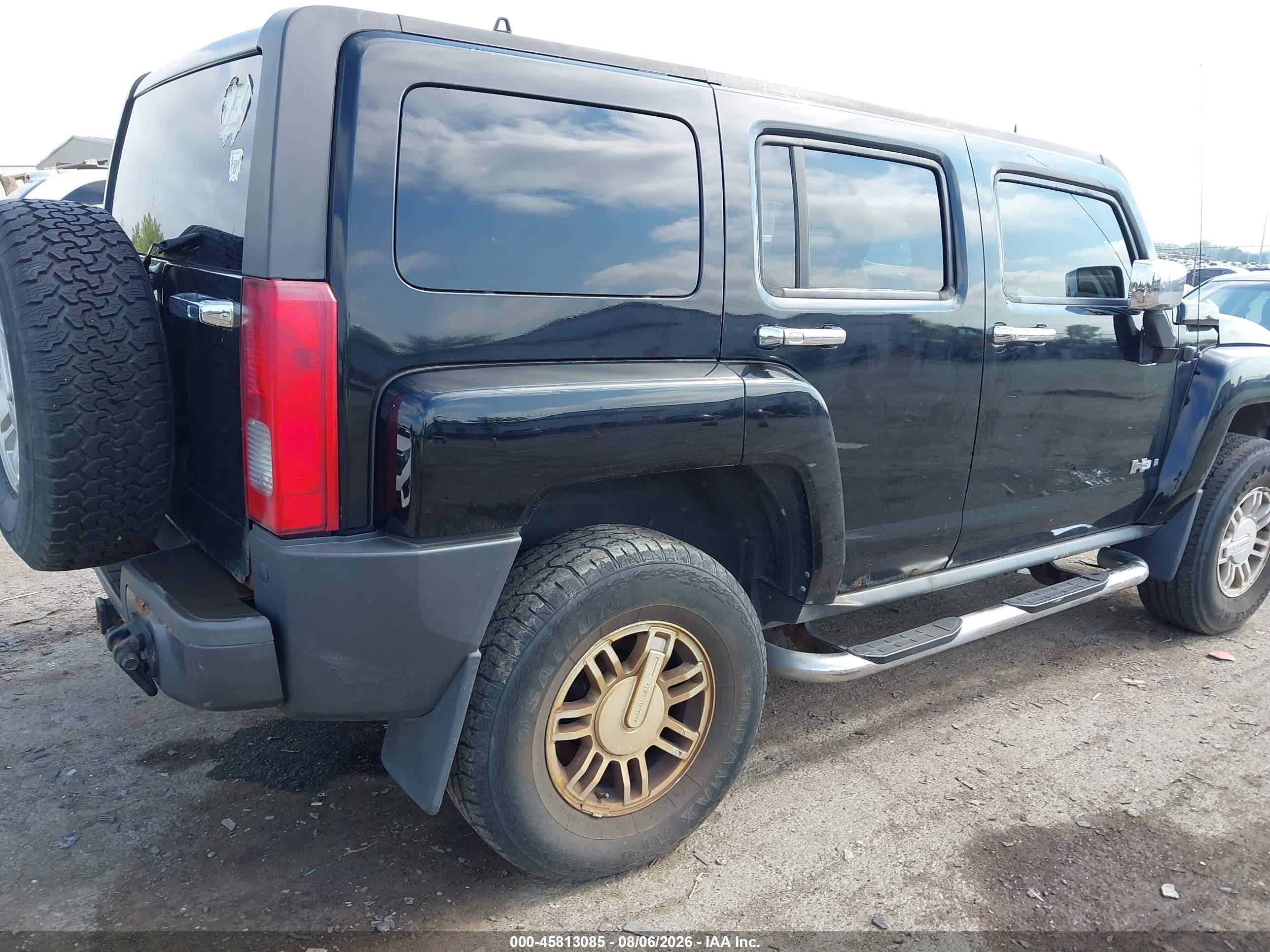 2006 Hummer H3 Suv   Black vin: 5GTDN136868123783