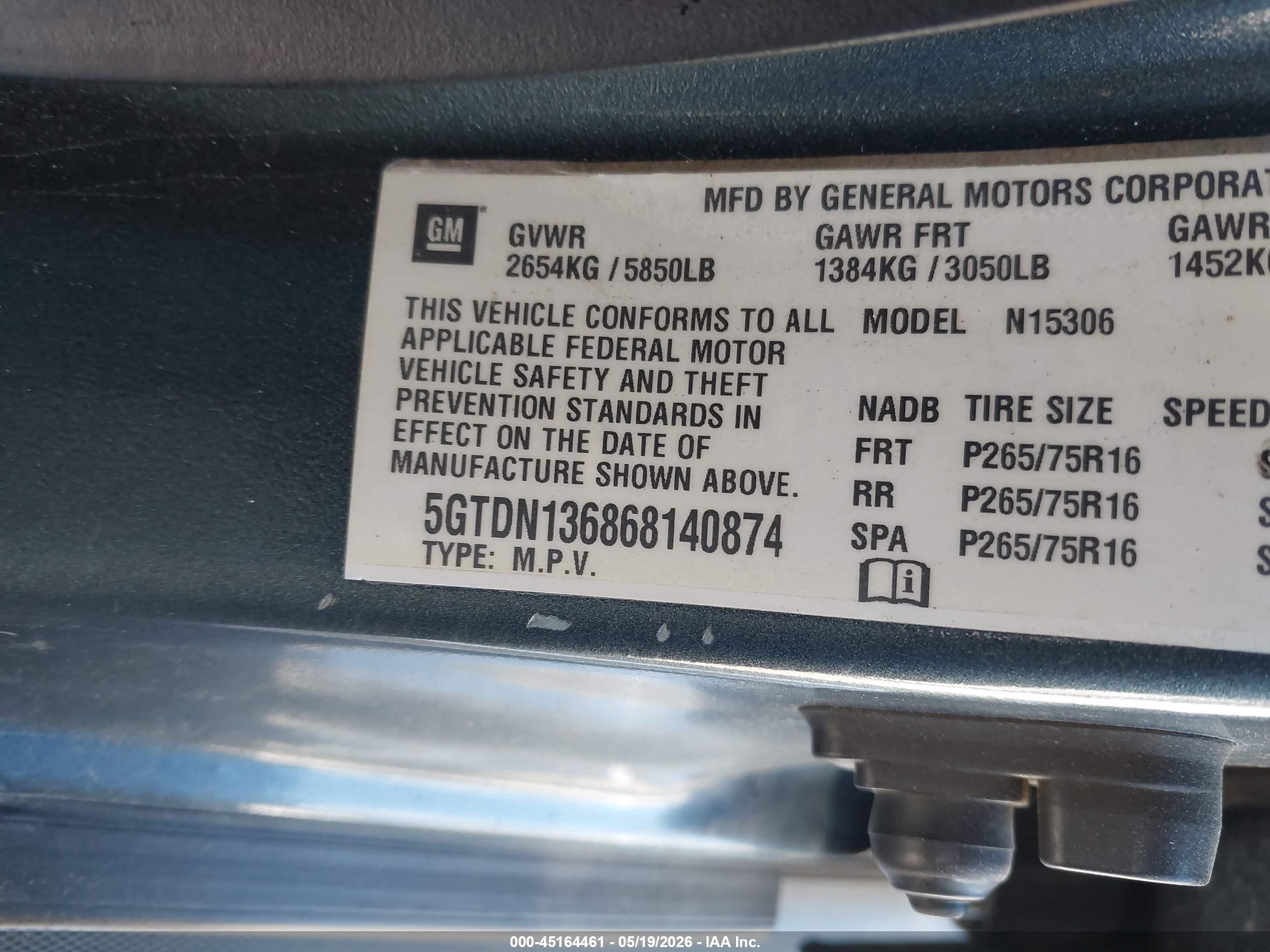 2006 Hummer H3 Suv   Blue vin: 5GTDN136868140874