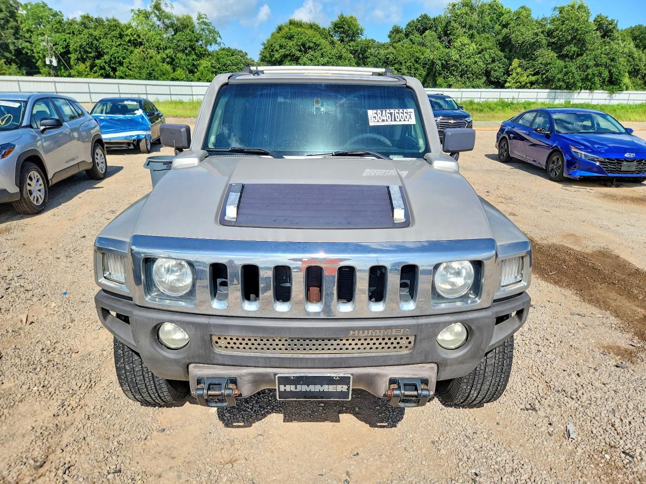 2006 Hummer H3 Gray vin: 5GTDN136868143497