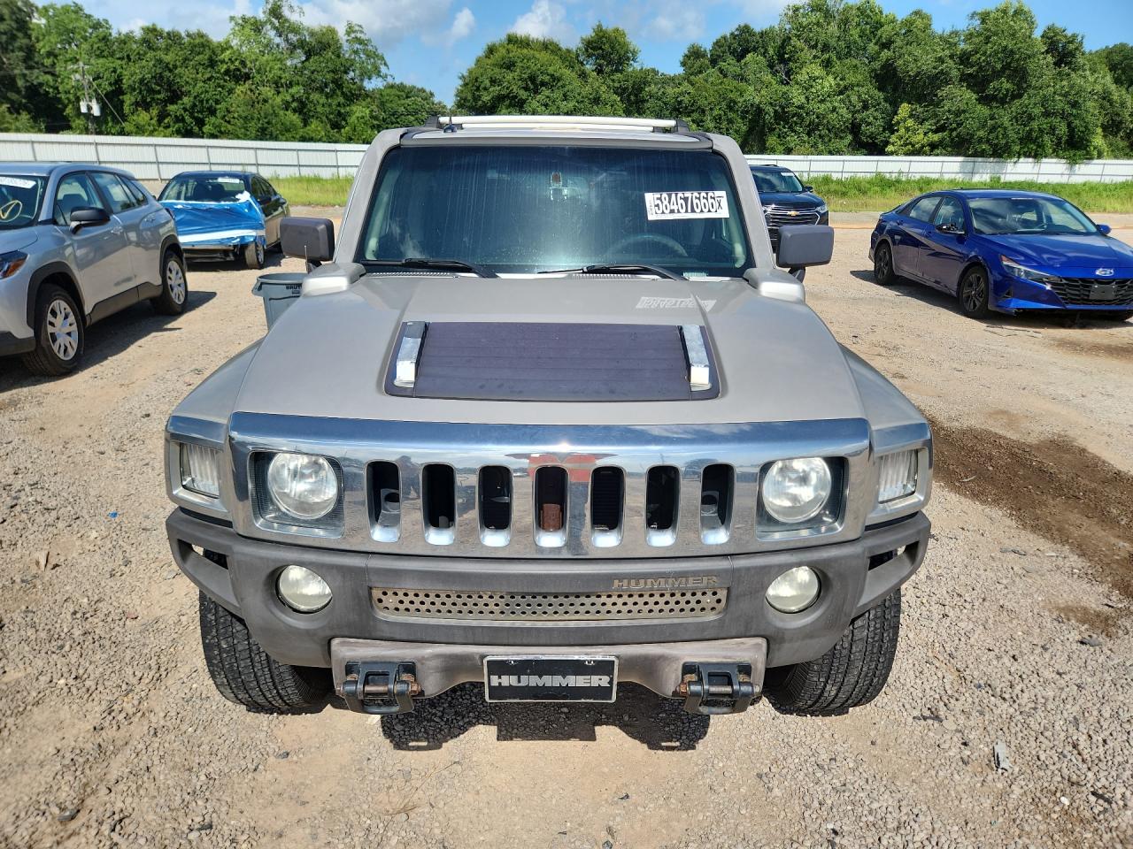 2006 Hummer H3 Gray vin: 5GTDN136868143497 Damage: Hood, Chipped, 3