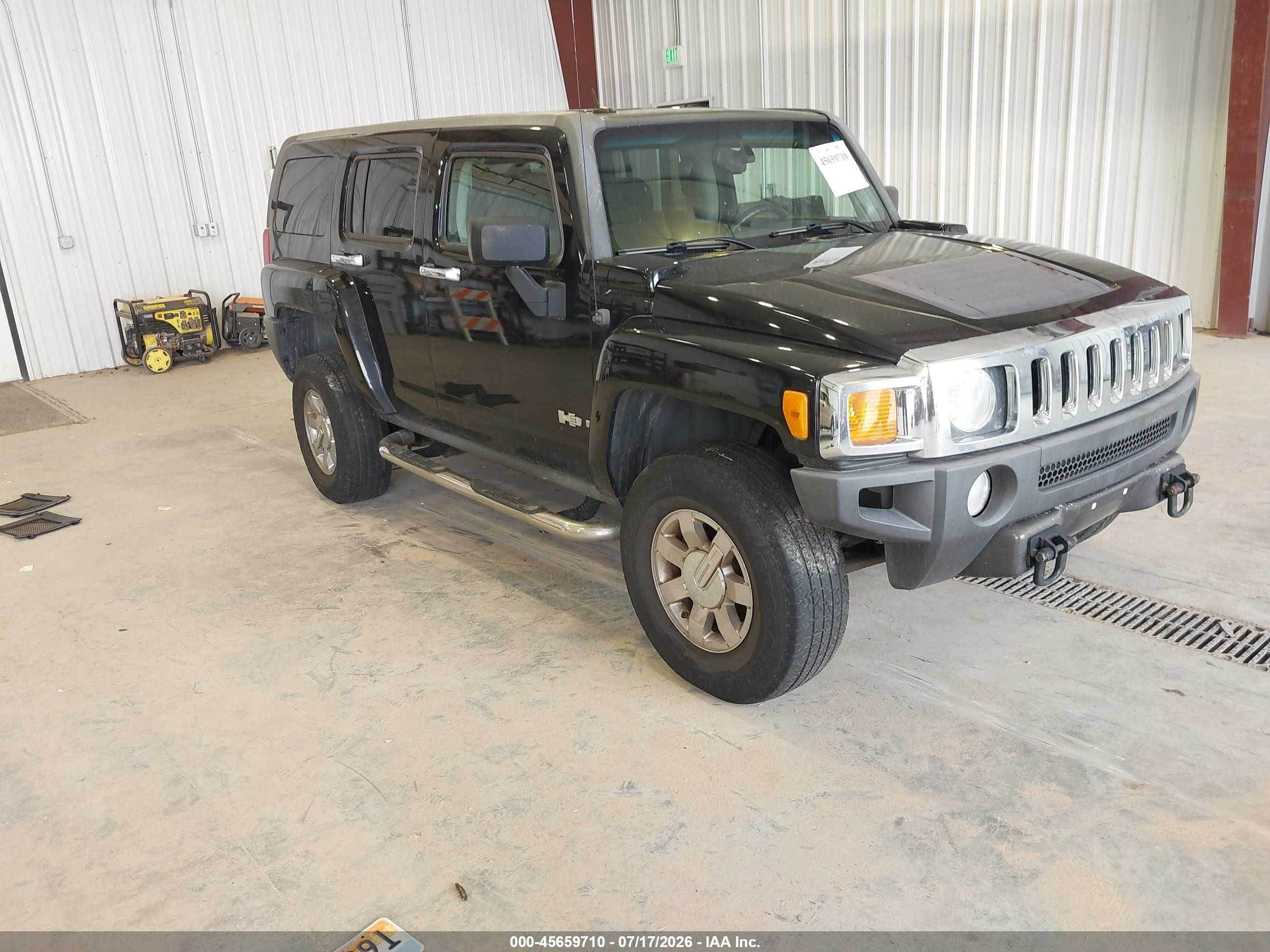 2006 Hummer H3 Suv   Black vin: 5GTDN136868173051