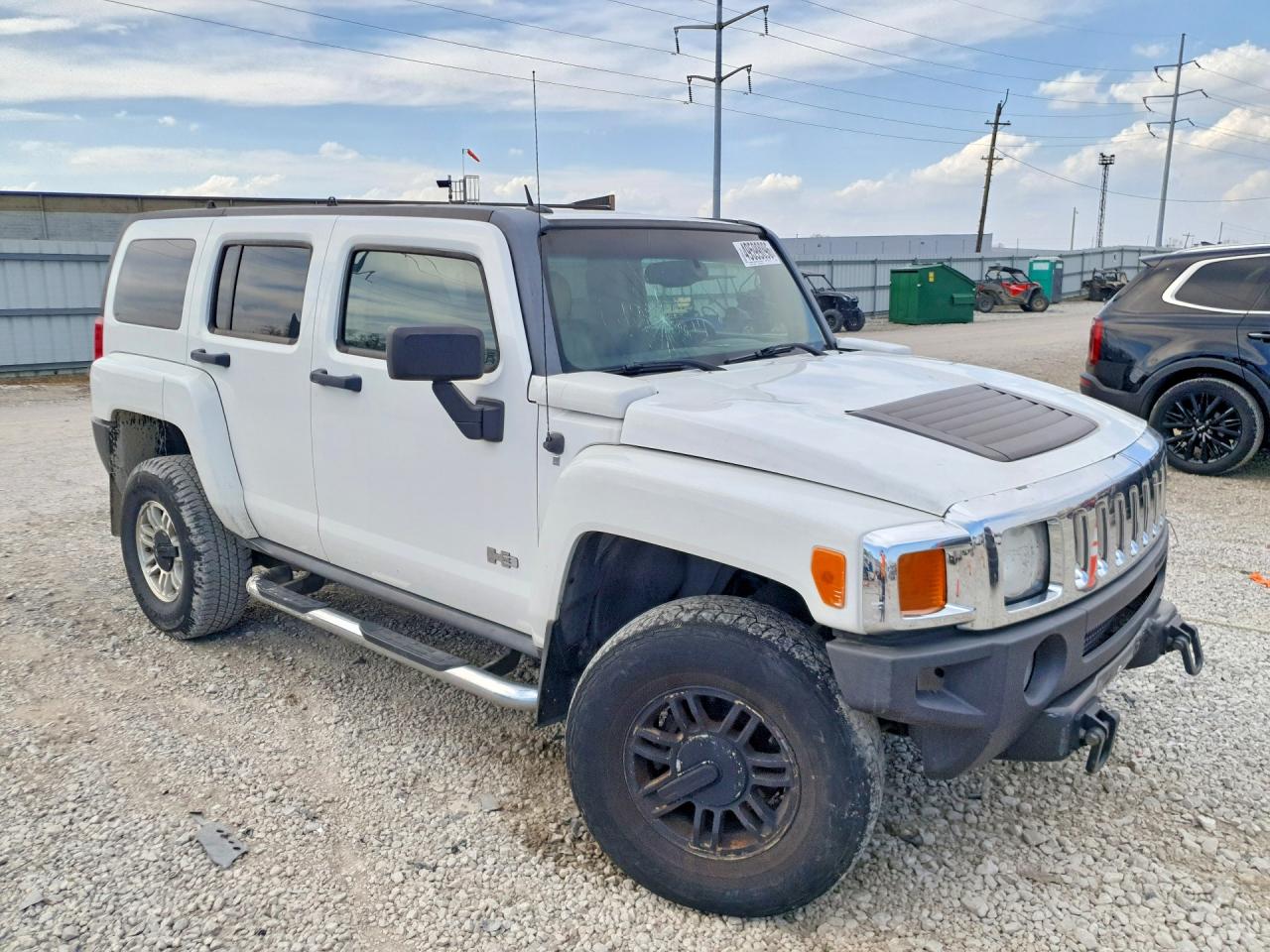 2006 Hummer H3 White vin: 5GTDN136868208977