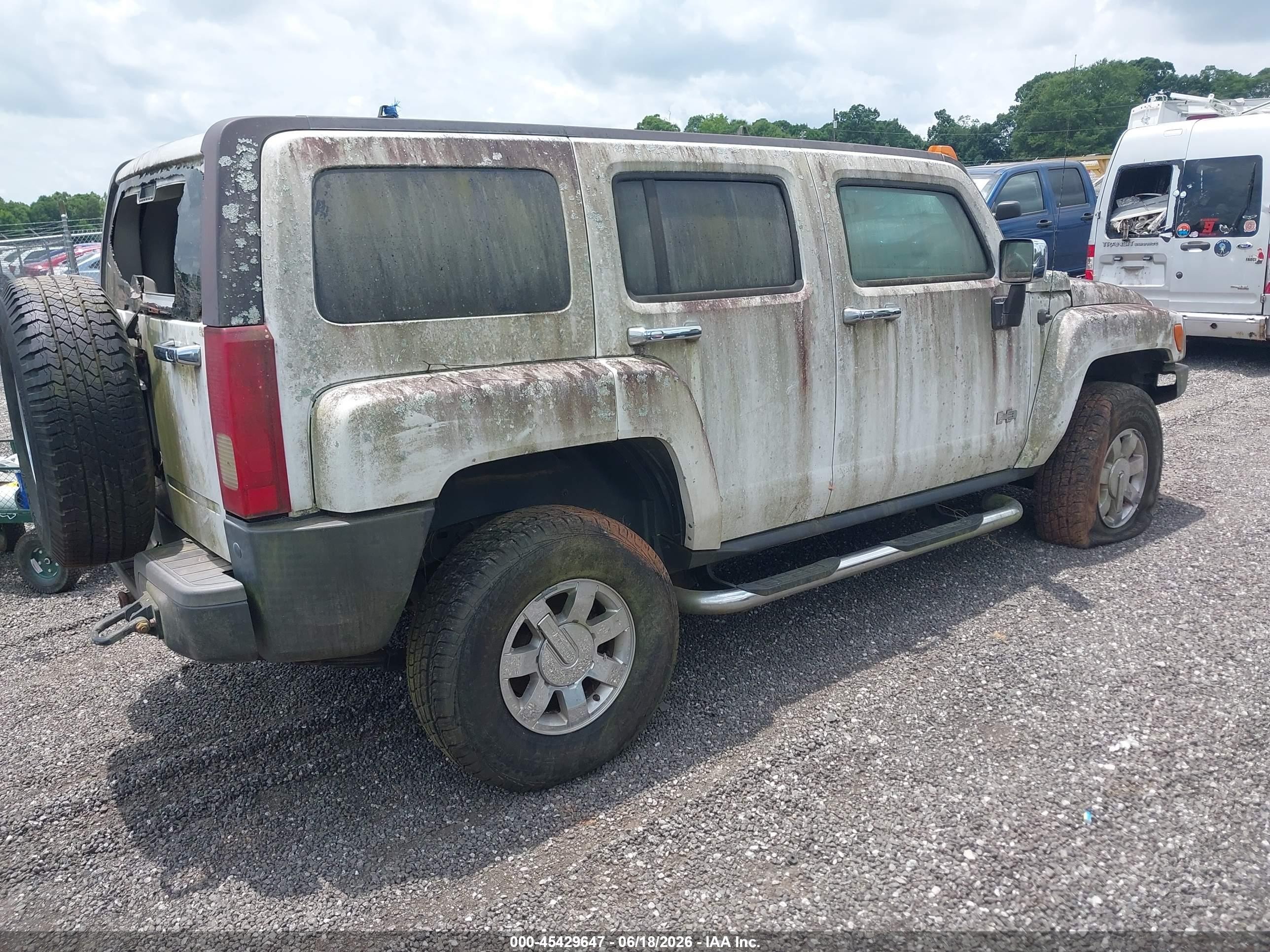 2006 Hummer H3 Suv   White vin: 5GTDN136868244300
