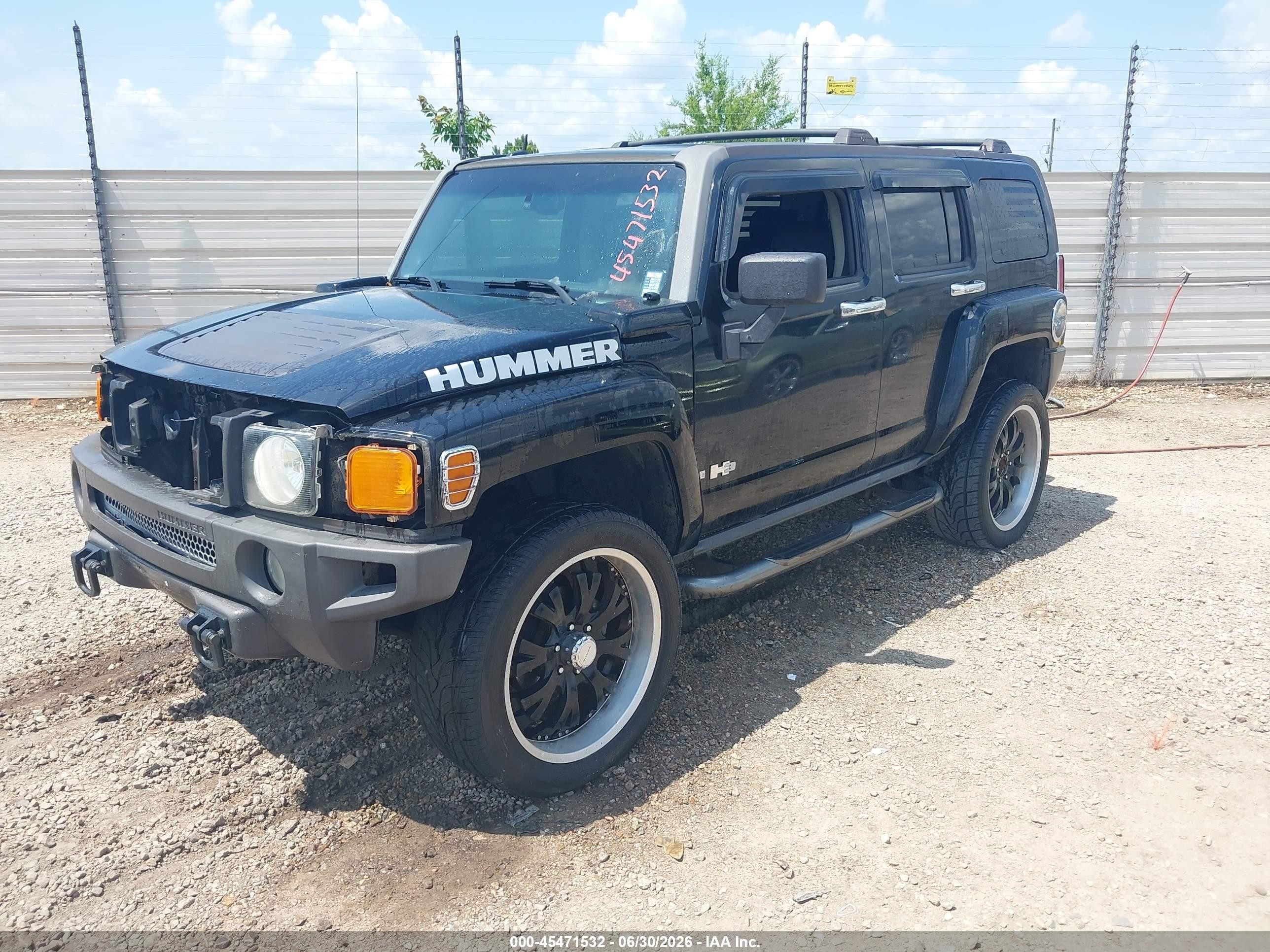 2006 Hummer H3 Suv   Black vin: 5GTDN136968108127
