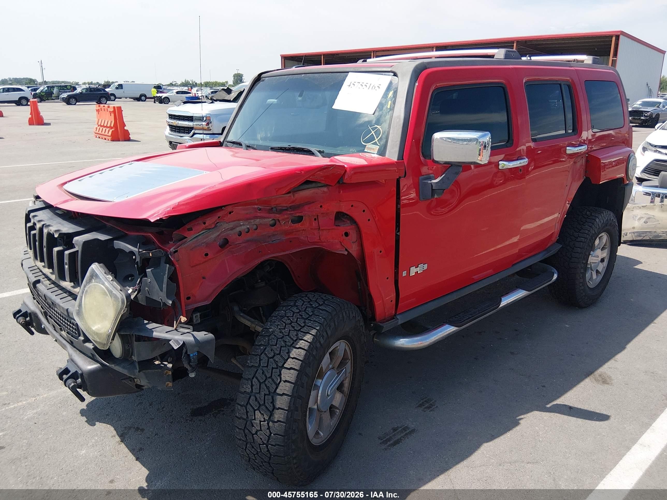 2006 Hummer H3 Suv   Red vin: 5GTDN136968114445