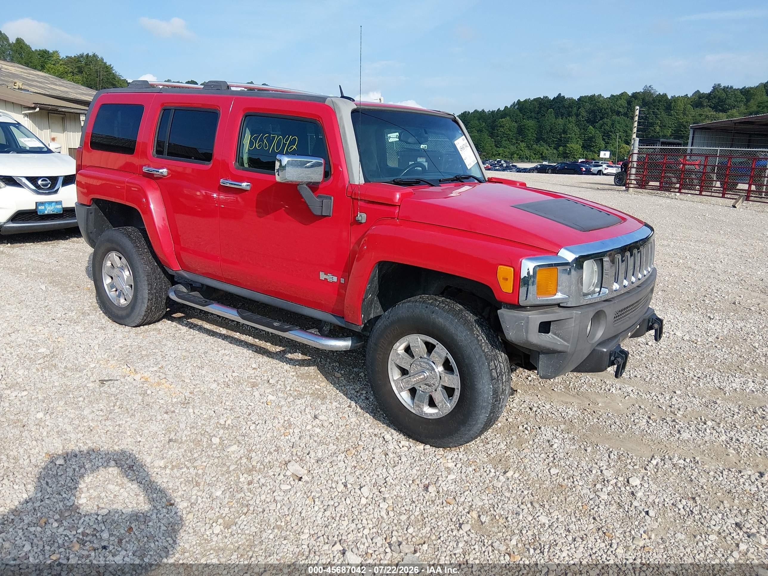 2006 Hummer H3 Suv   Red vin: 5GTDN136968116566