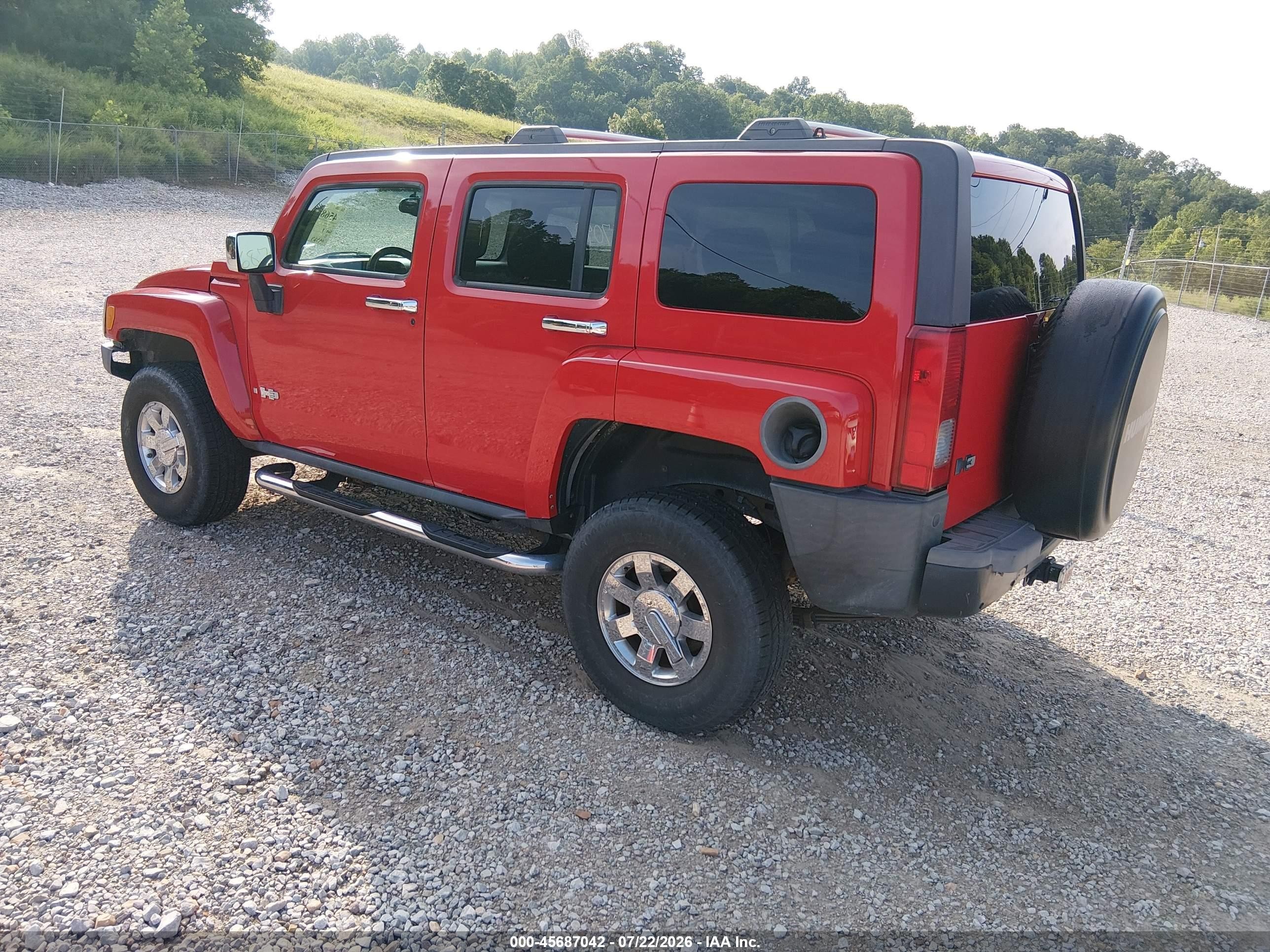 2006 Hummer H3 Suv   Red vin: 5GTDN136968116566