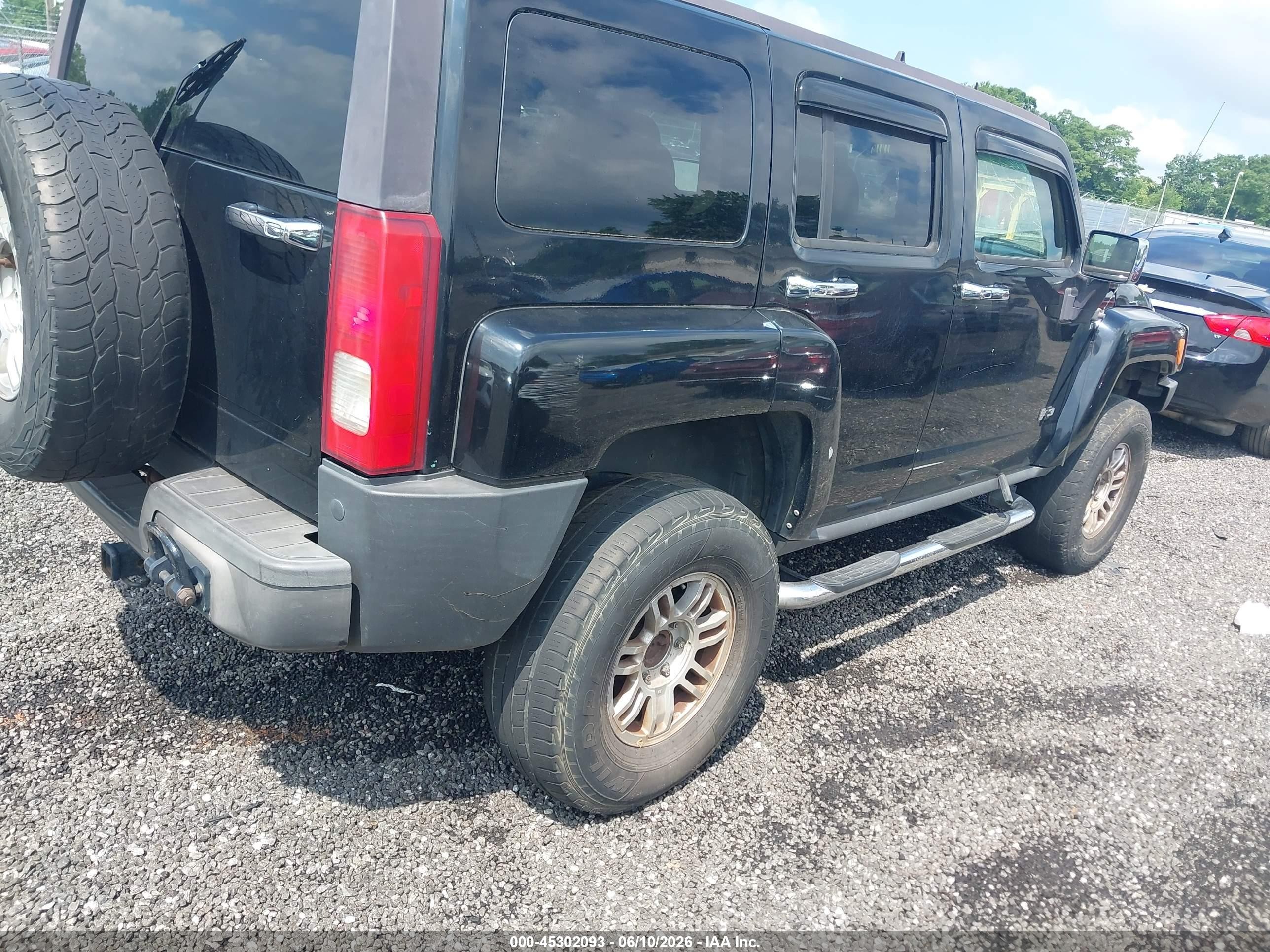 2006 Hummer H3 Suv   Черный vin: 5GTDN136968209622
