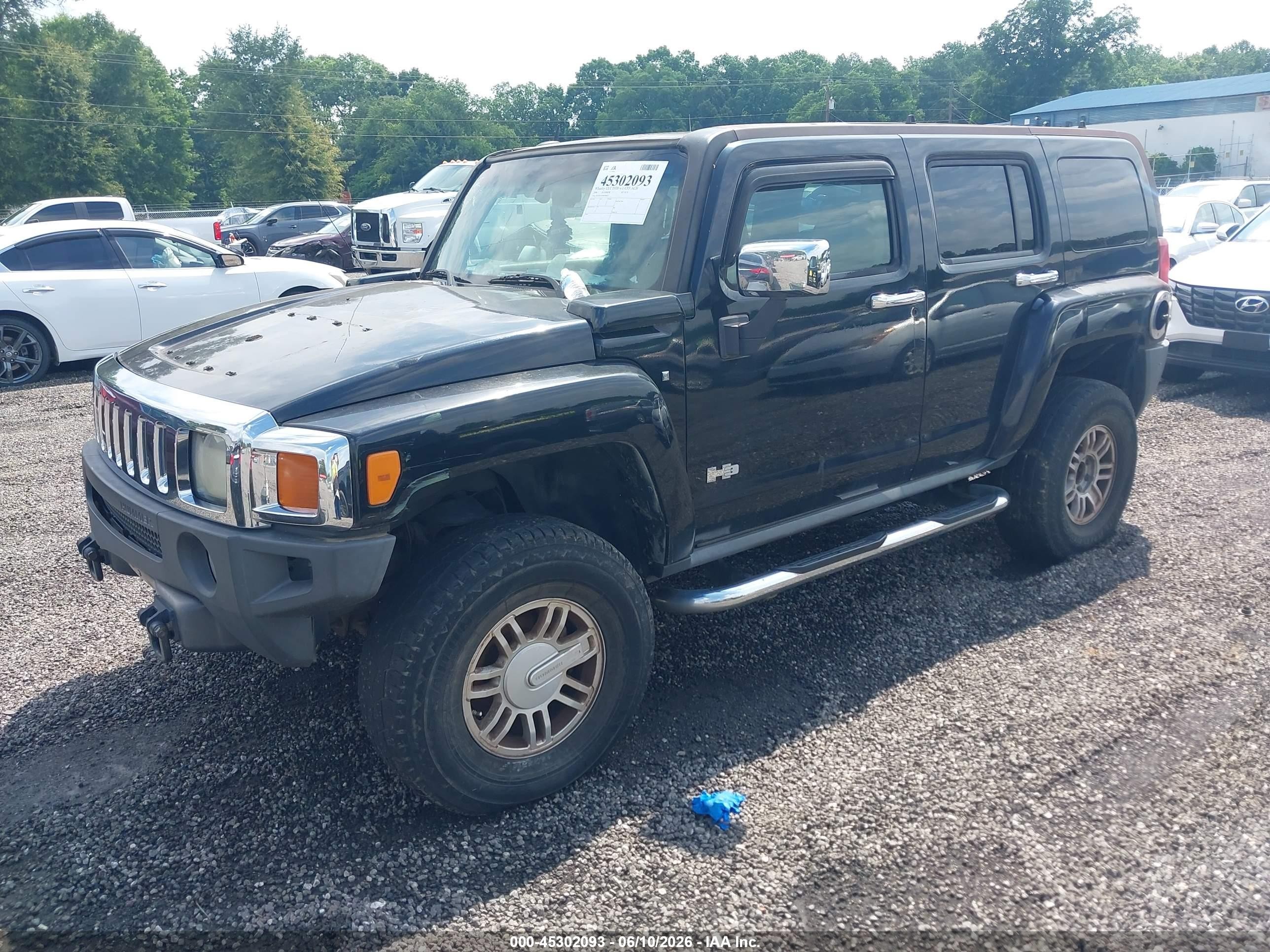 2006 Hummer H3 Suv   Черный vin: 5GTDN136968209622