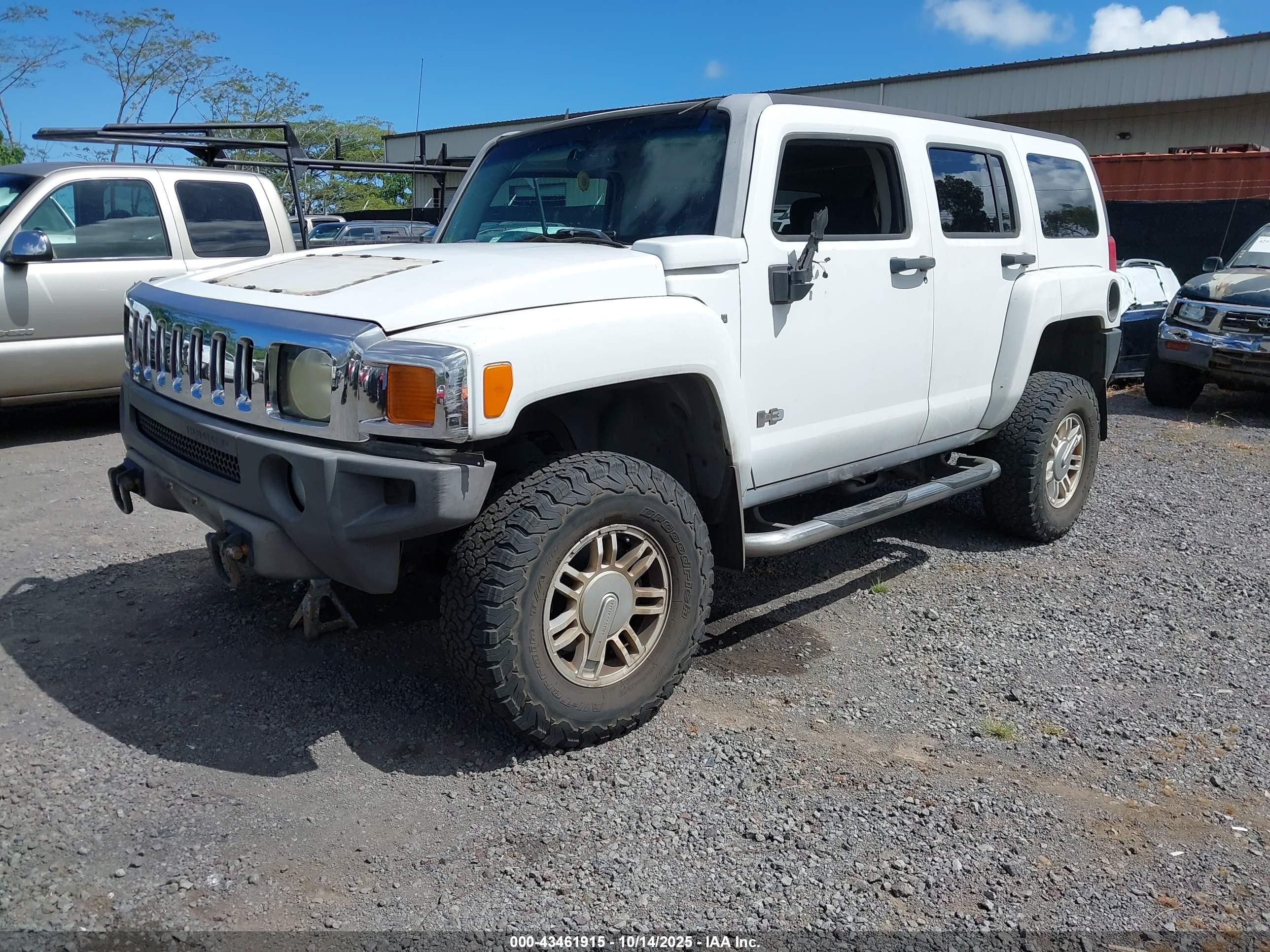2006 Hummer H3 Suv   White vin: 5GTDN136968319148