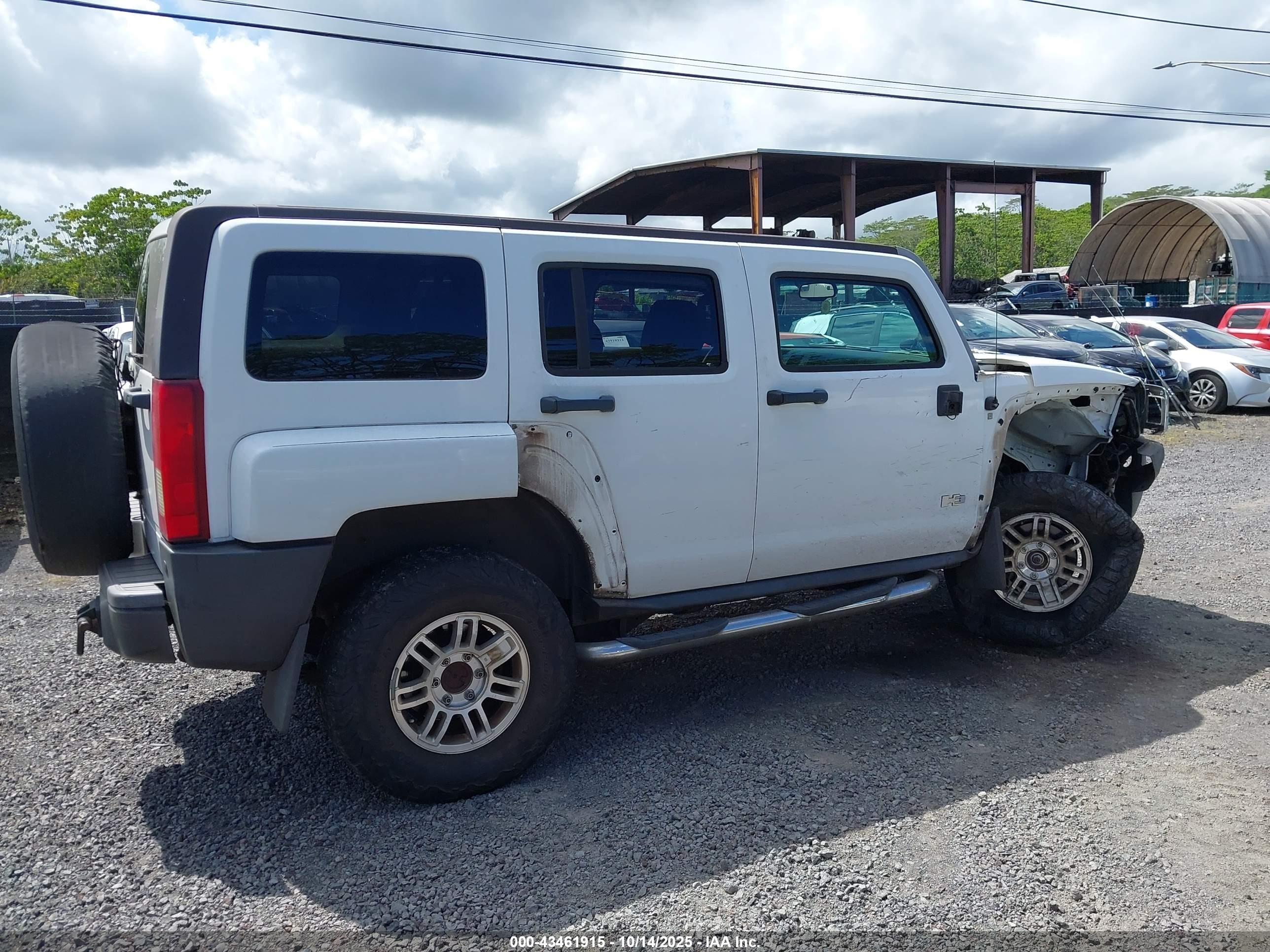 2006 Hummer H3 Suv   White vin: 5GTDN136968319148