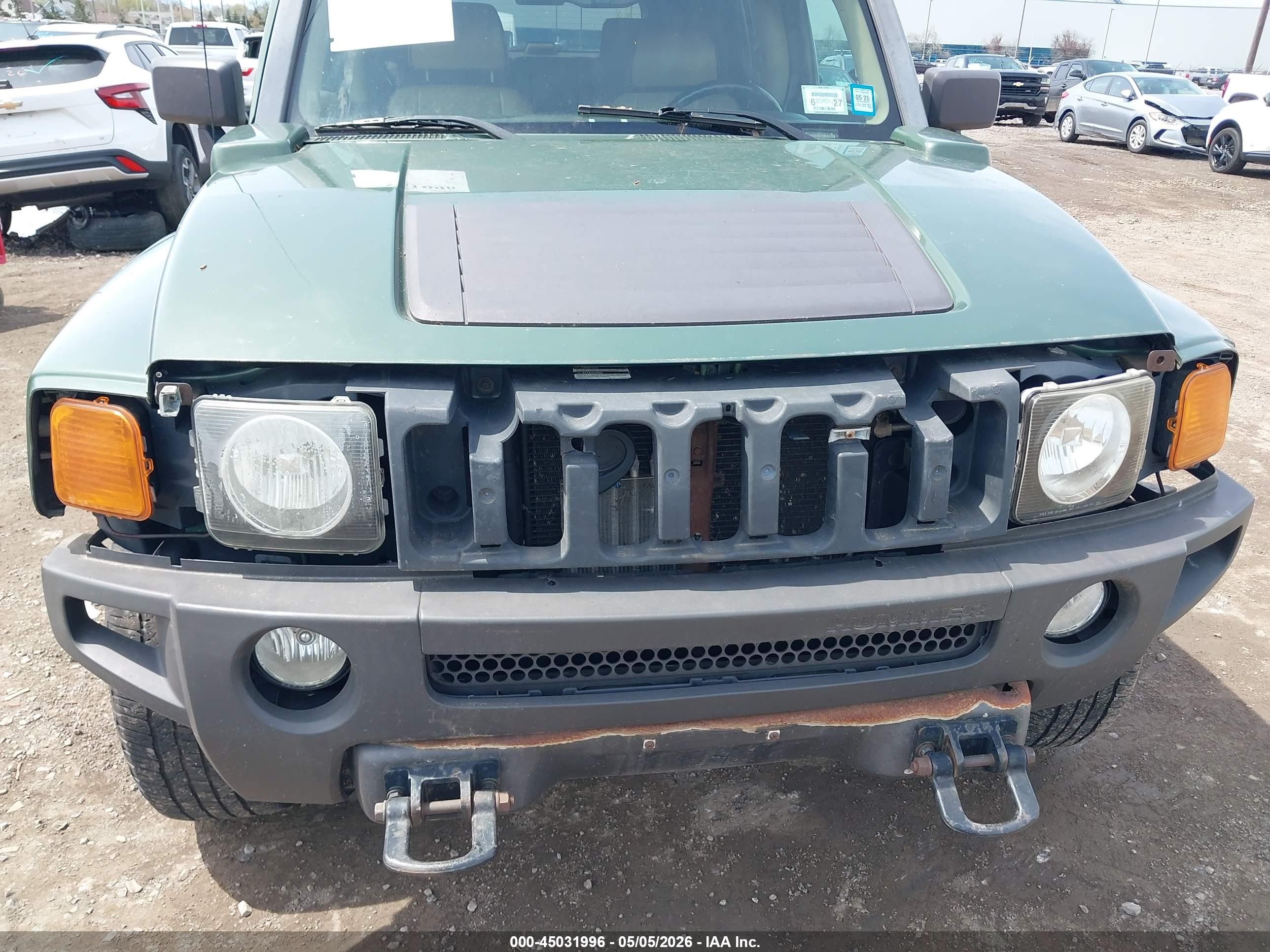 2006 Hummer H3 Suv   Green vin: 5GTDN136X68101171