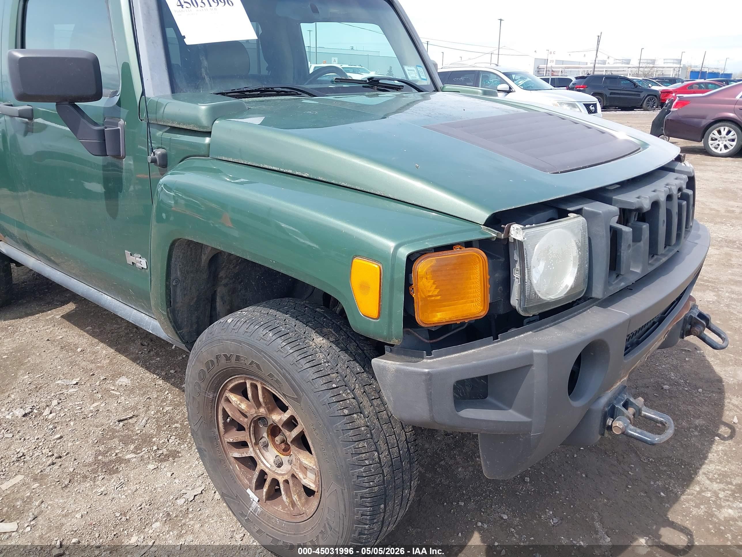 2006 Hummer H3 Suv   Green vin: 5GTDN136X68101171
