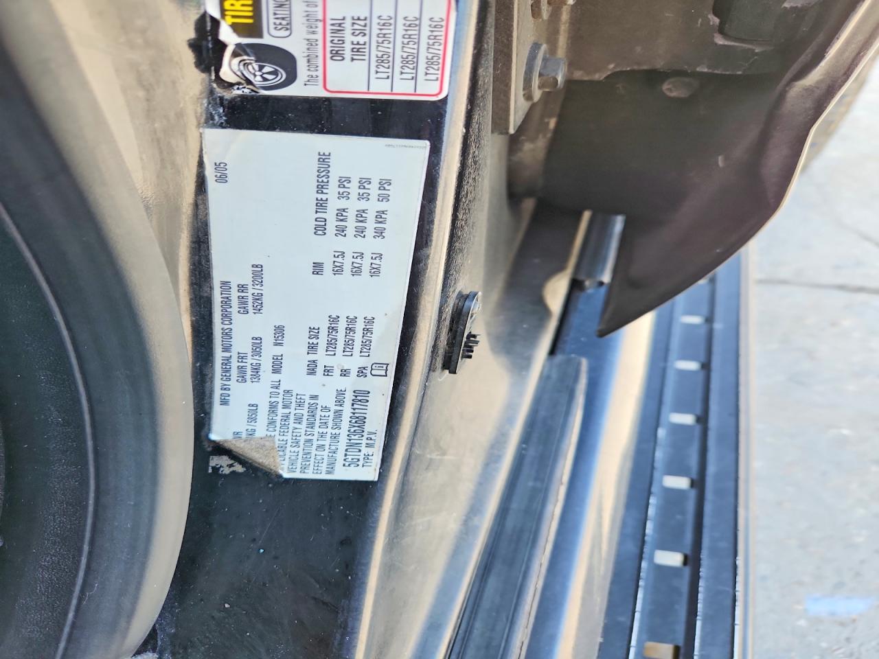 2006 Hummer H3 Black vin: 5GTDN136X68117810