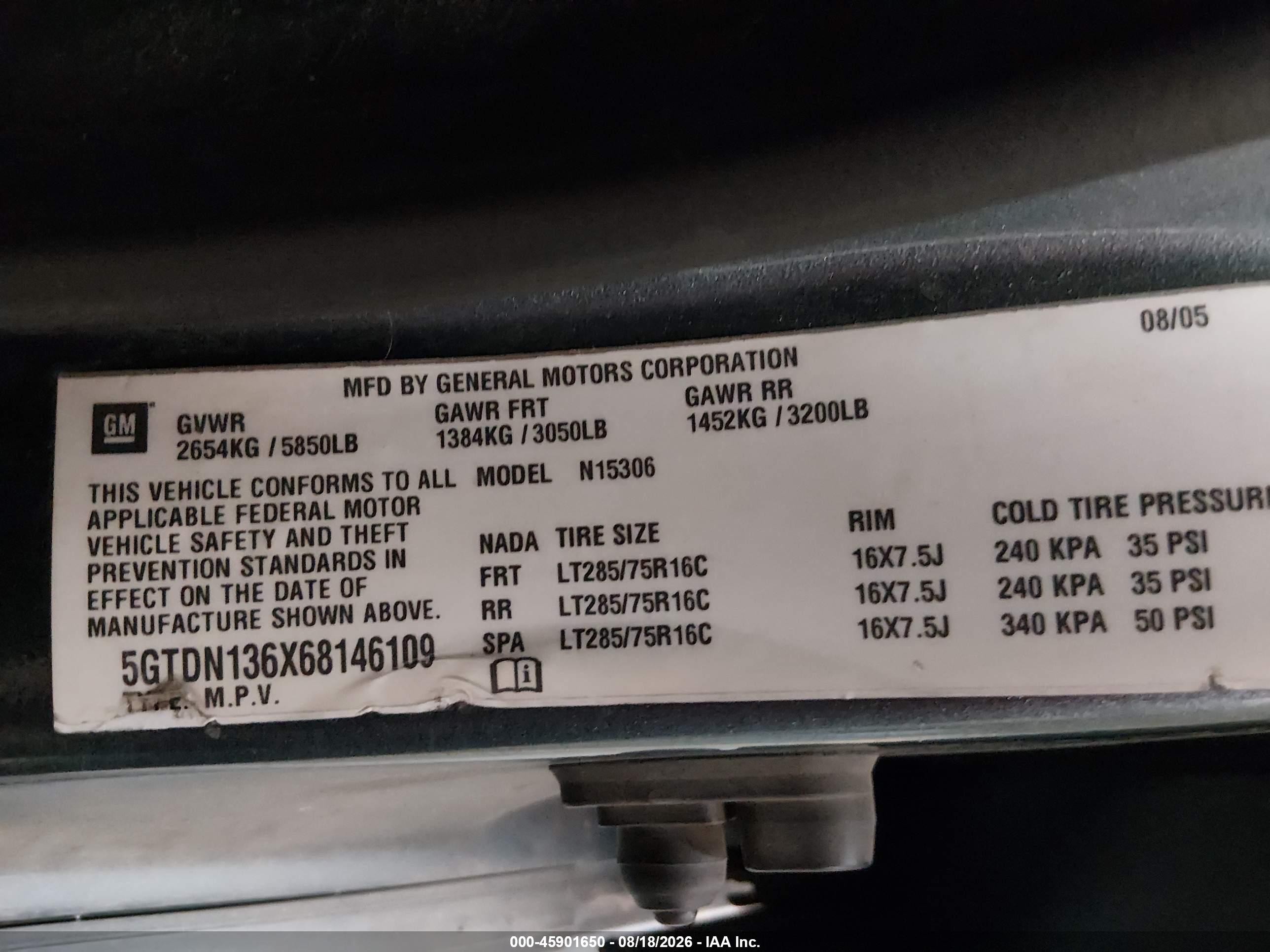 2006 Hummer H3 Suv   Gray vin: 5GTDN136X68146109