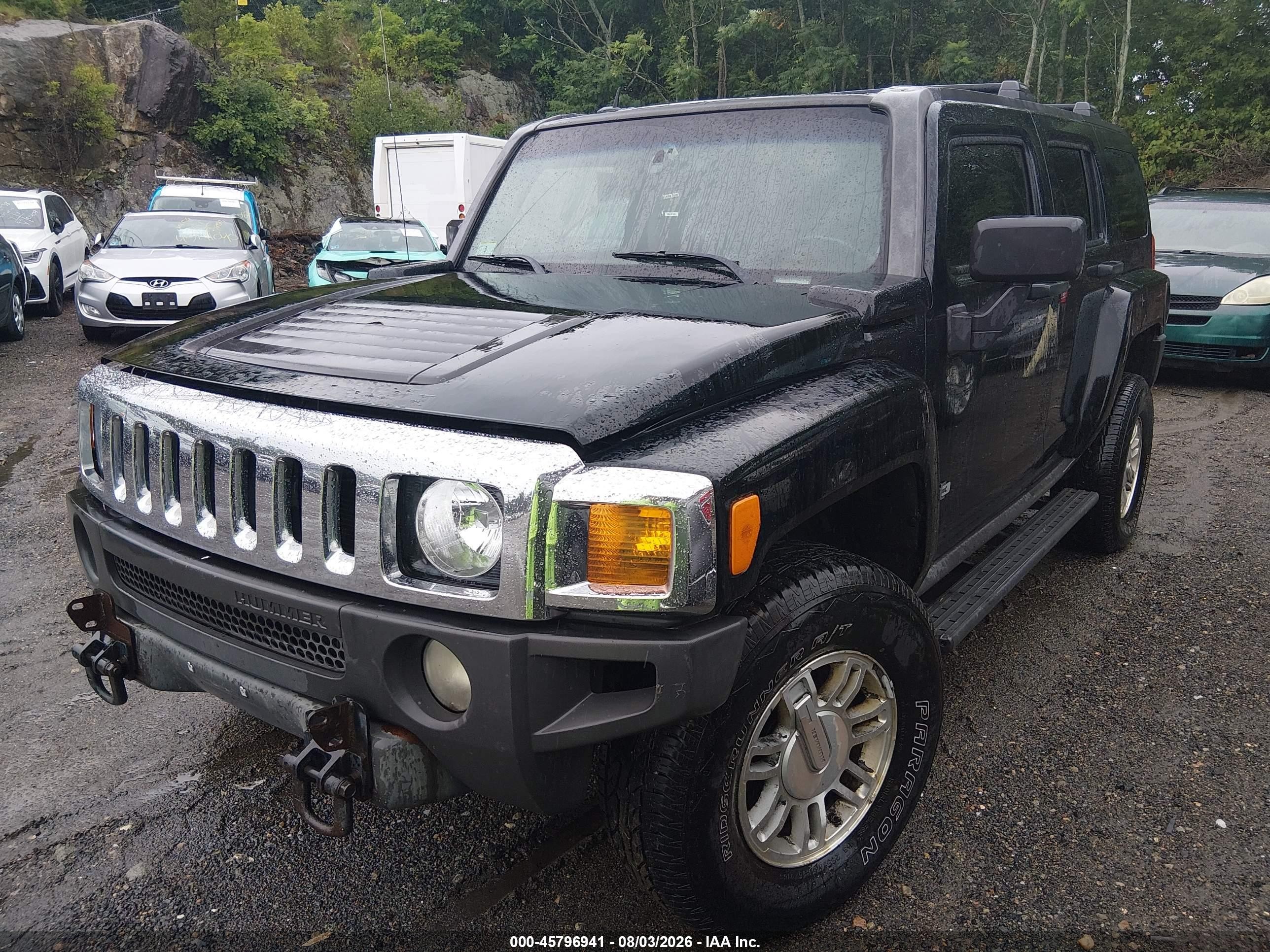 2006 Hummer H3 Suv   Black vin: 5GTDN136X68272048