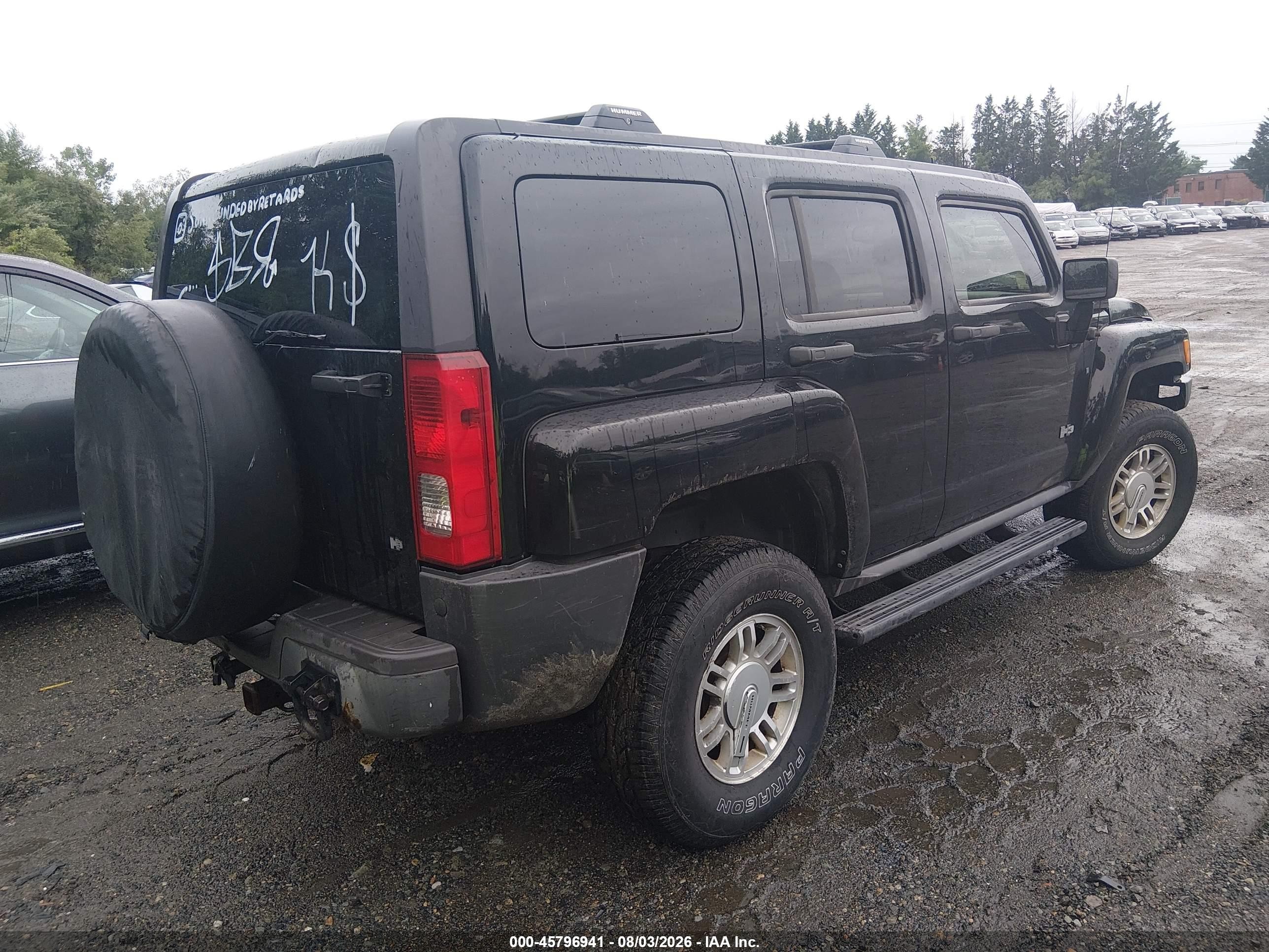 2006 Hummer H3 Suv   Black vin: 5GTDN136X68272048