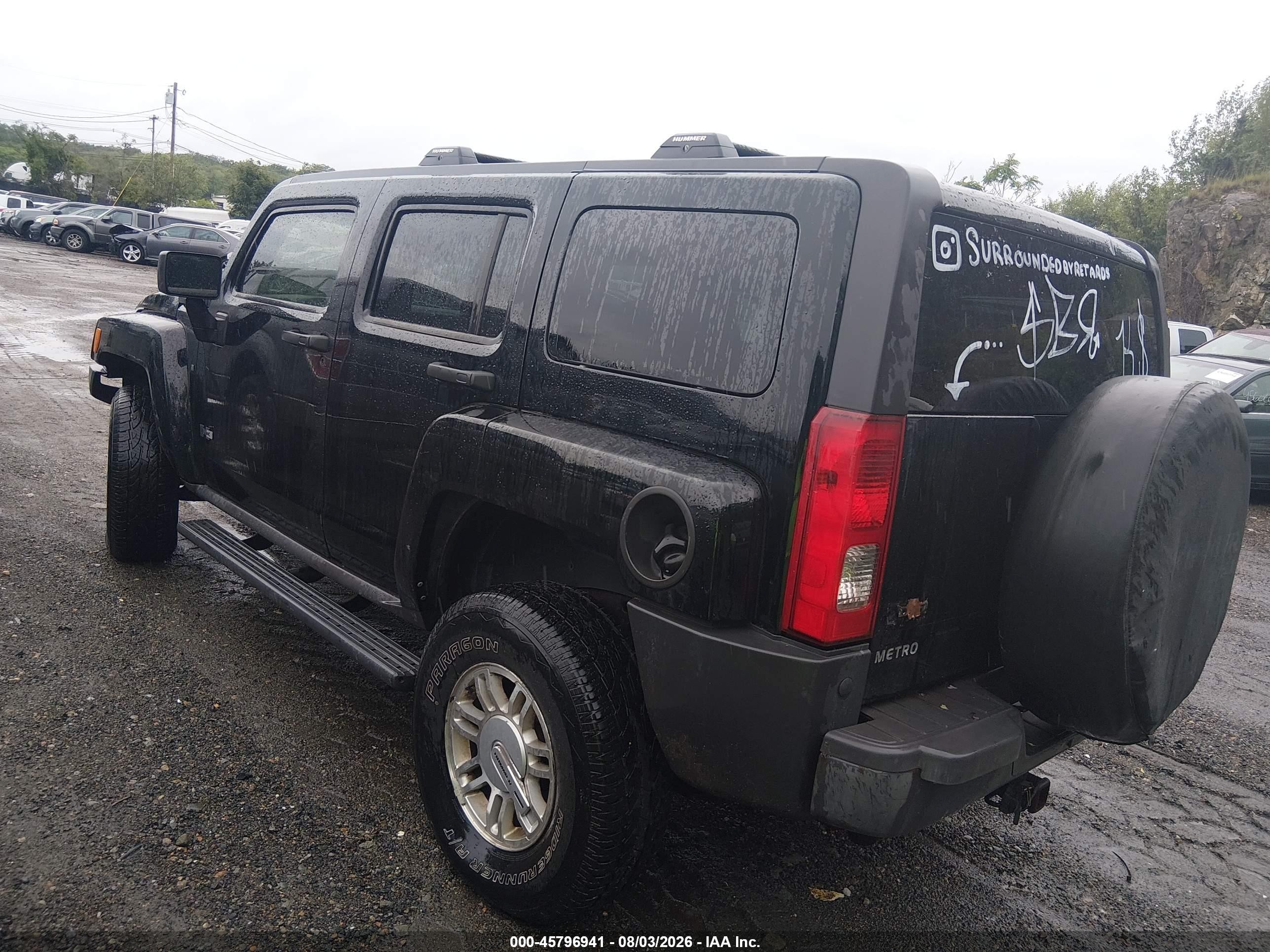 2006 Hummer H3 Suv   Black vin: 5GTDN136X68272048
