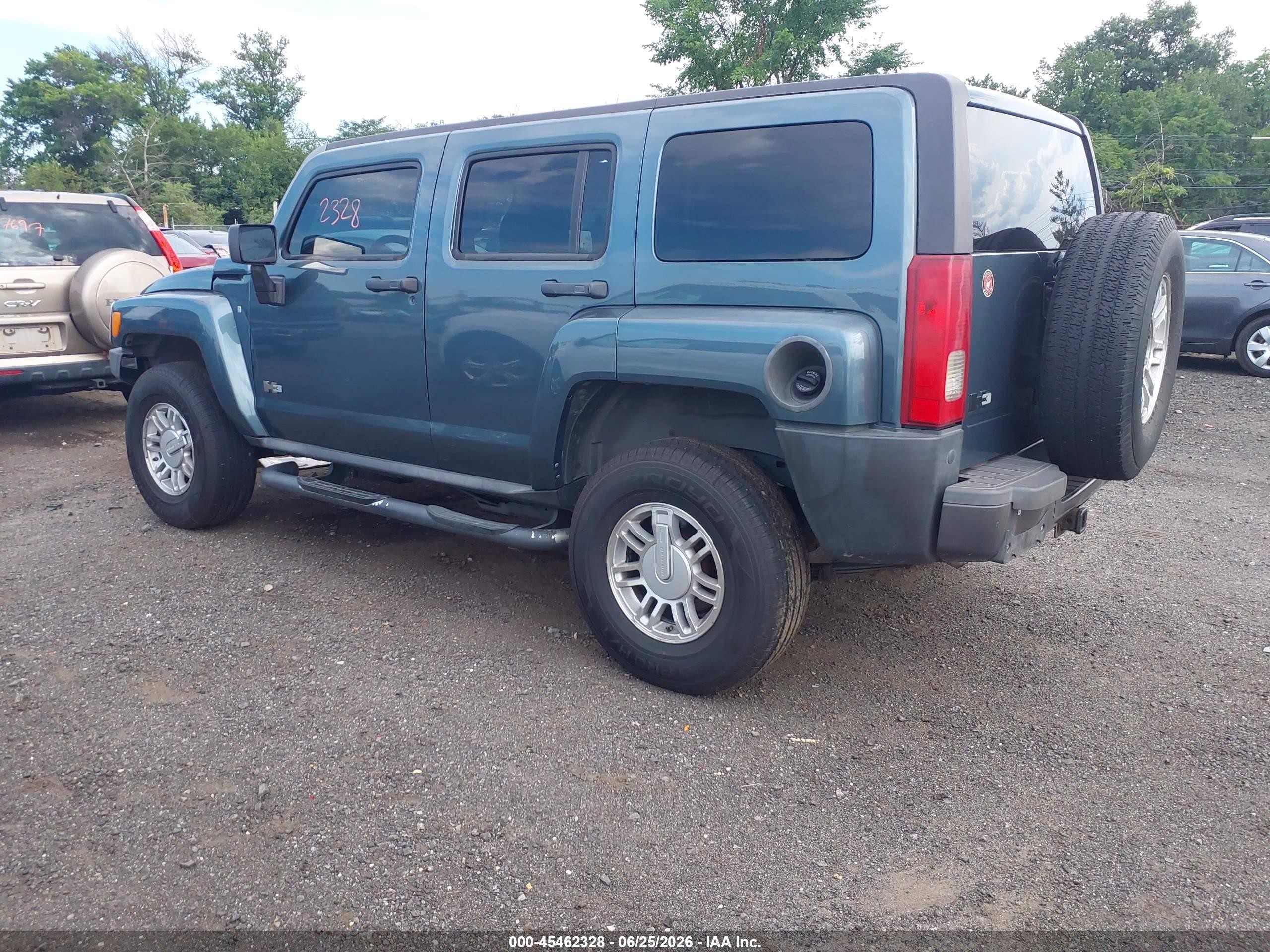 2007 Hummer H3 Suv   Blue vin: 5GTDN13E078123334