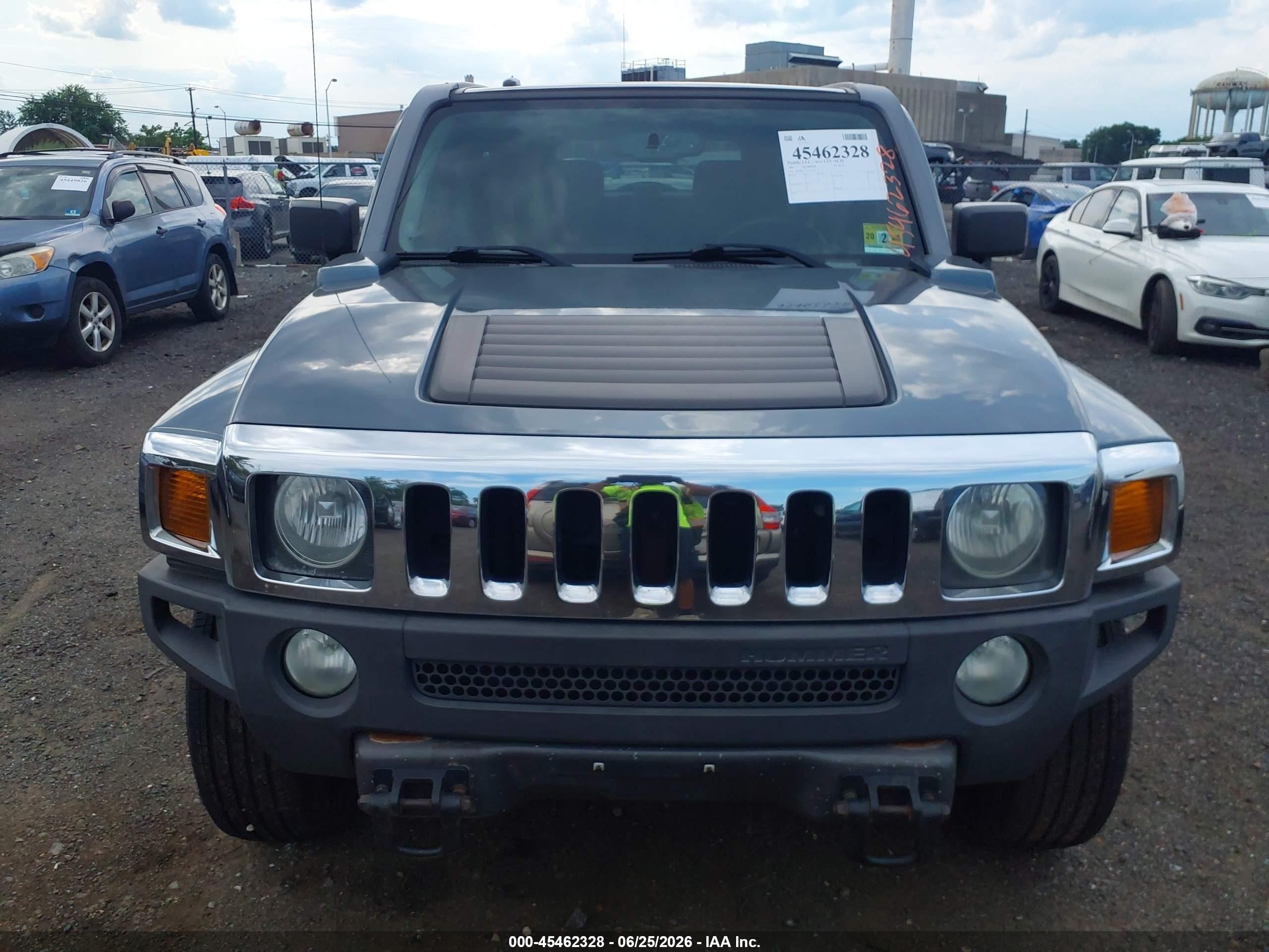 2007 Hummer H3 Suv   Blue vin: 5GTDN13E078123334